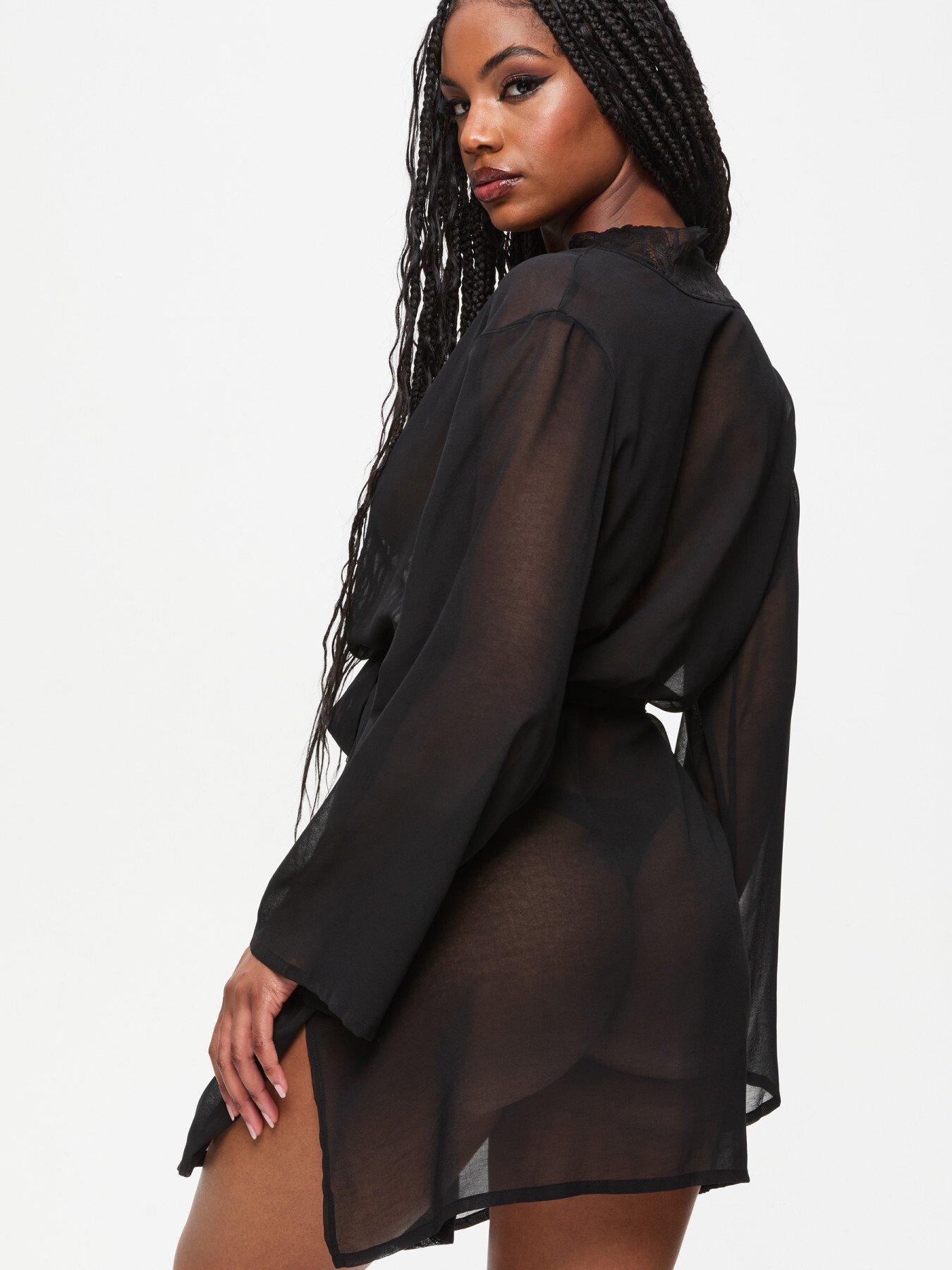 Image 2 of 4 of Ann Summers The Promising Robe - Black