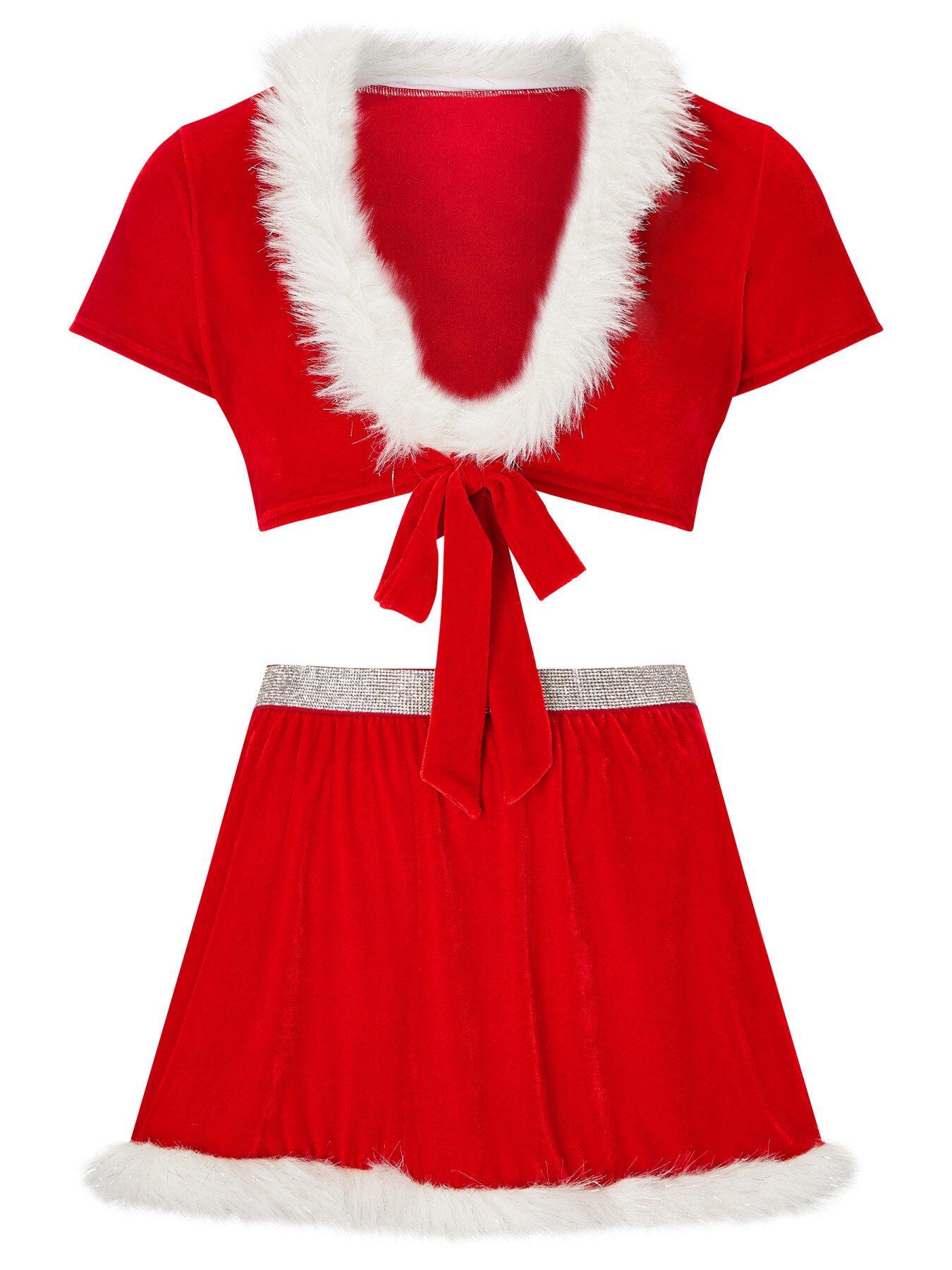Image 3 of 3 of Ann Summers Jingle Bell Rock Outfit - Red