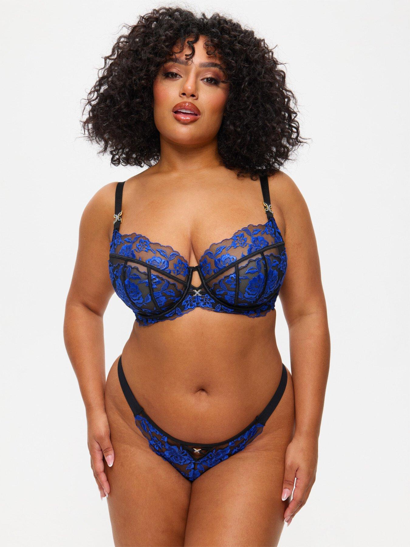 Ann Summers Endless Attraction Fuller Bust Non-Padded Plunge - Black/Multi