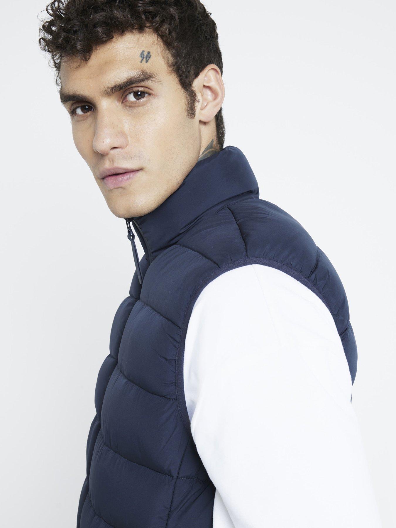  image of river-island-regular-fit-quilted-gilet-blue