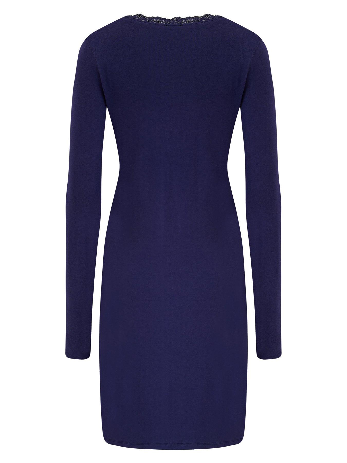 Image 4 of 4 of Pour Moi Sofa Loves Lace Long Sleeve V-Neck Hidden Support Nightdress