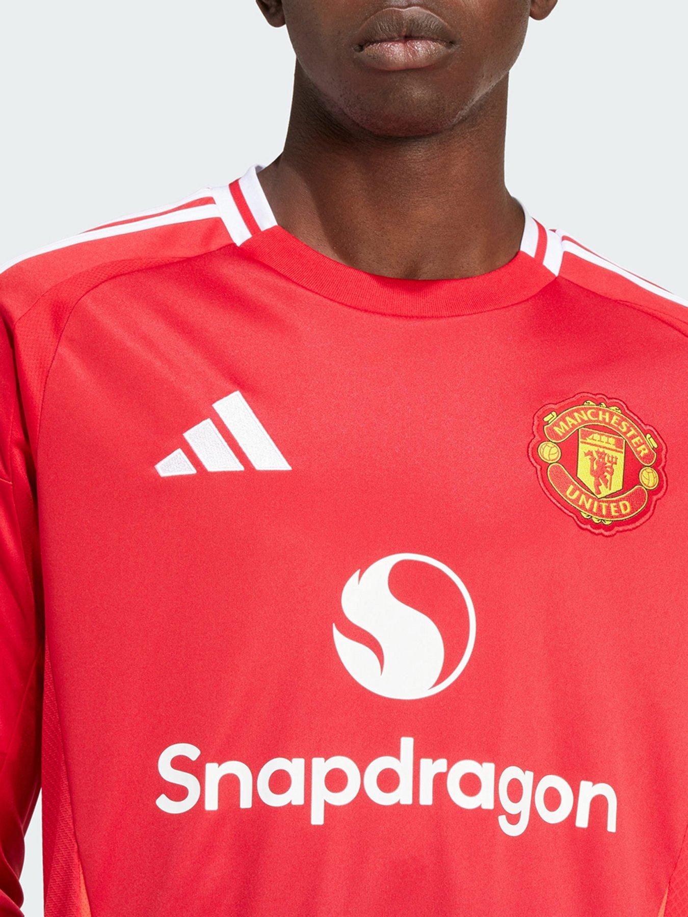  image of adidas-manchester-united-2425-long-sleeve-home-jersey-red