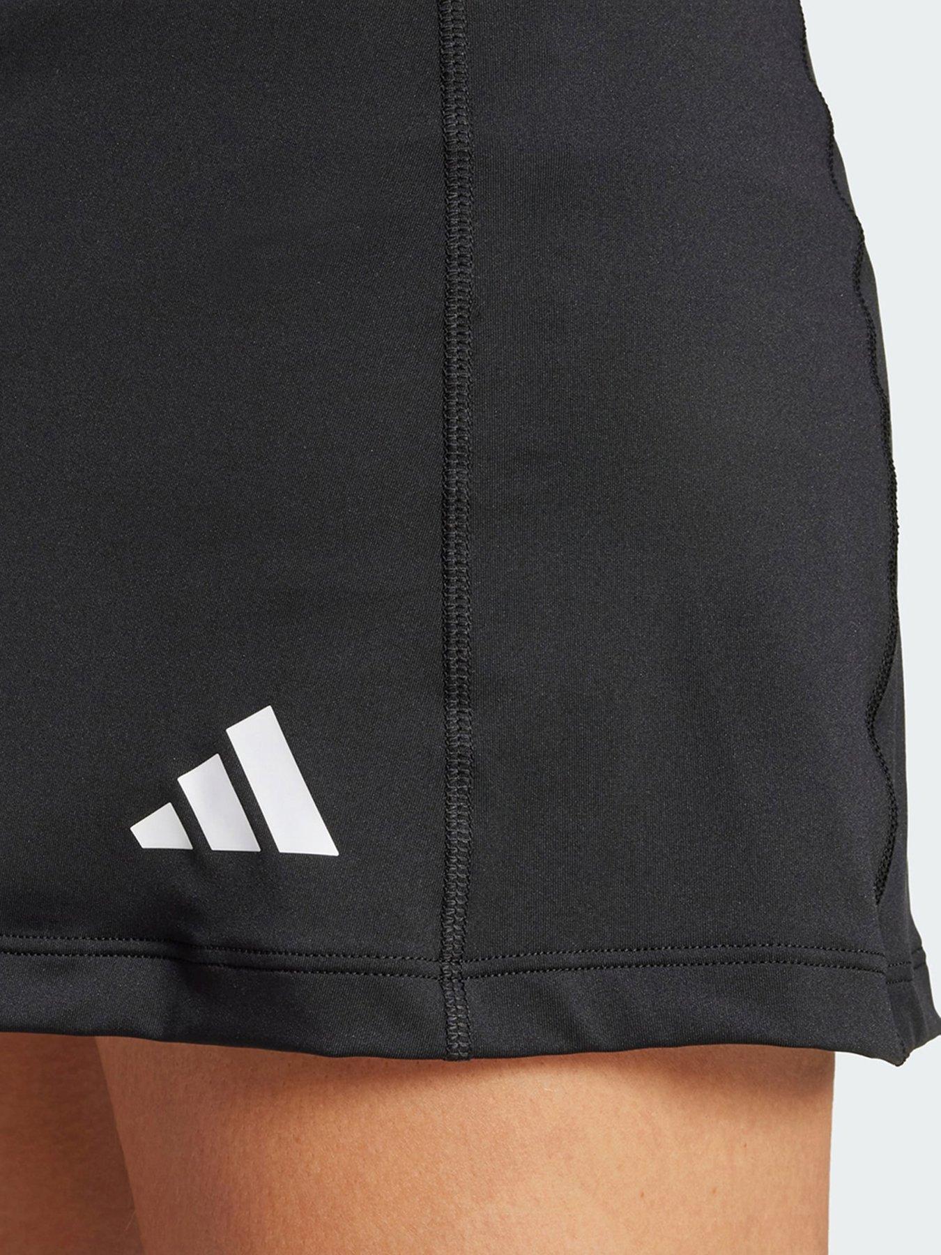  image of adidas-optime-skort-with-integrated-bike-shorts-black