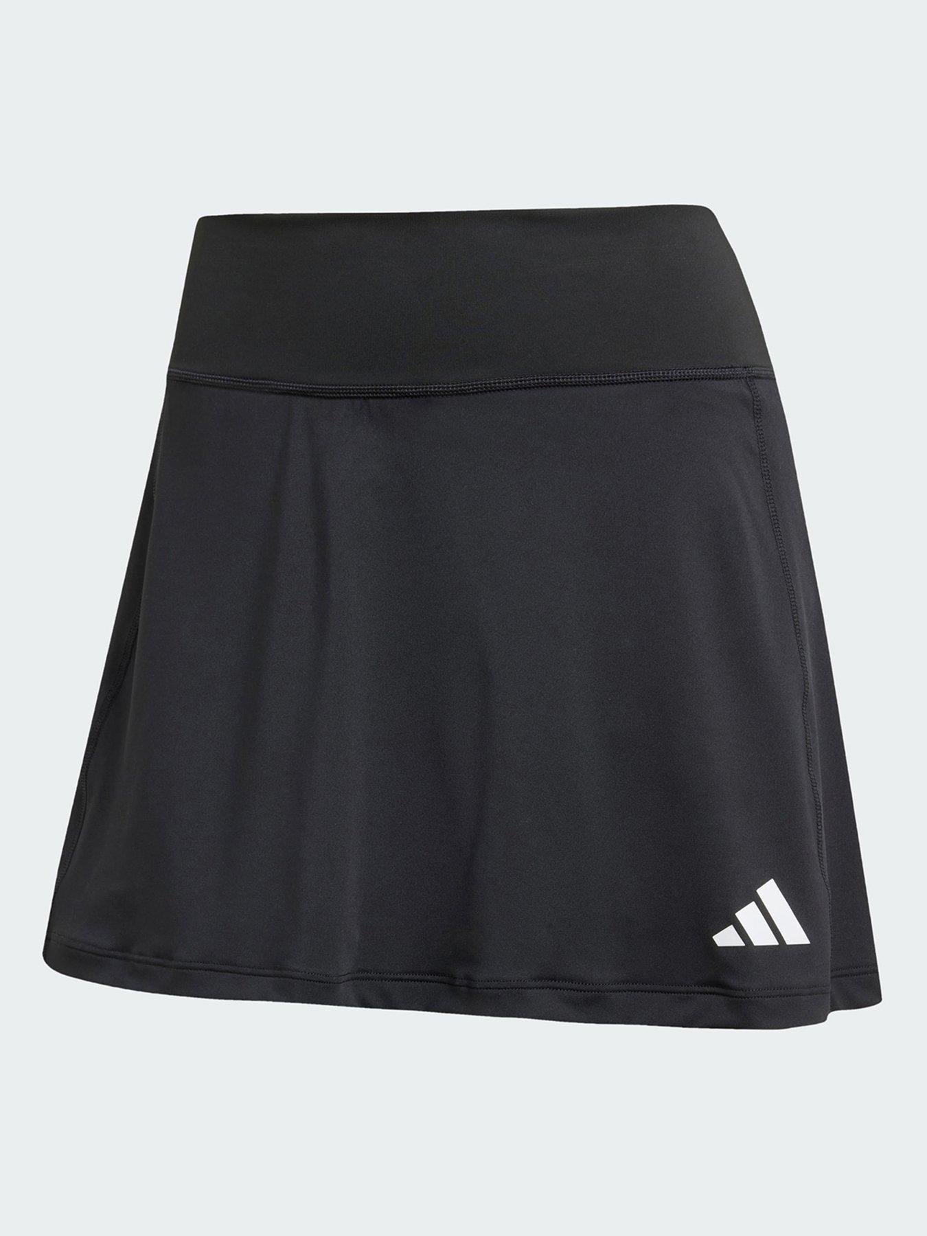  image of adidas-optime-skort-with-integrated-bike-shorts-black
