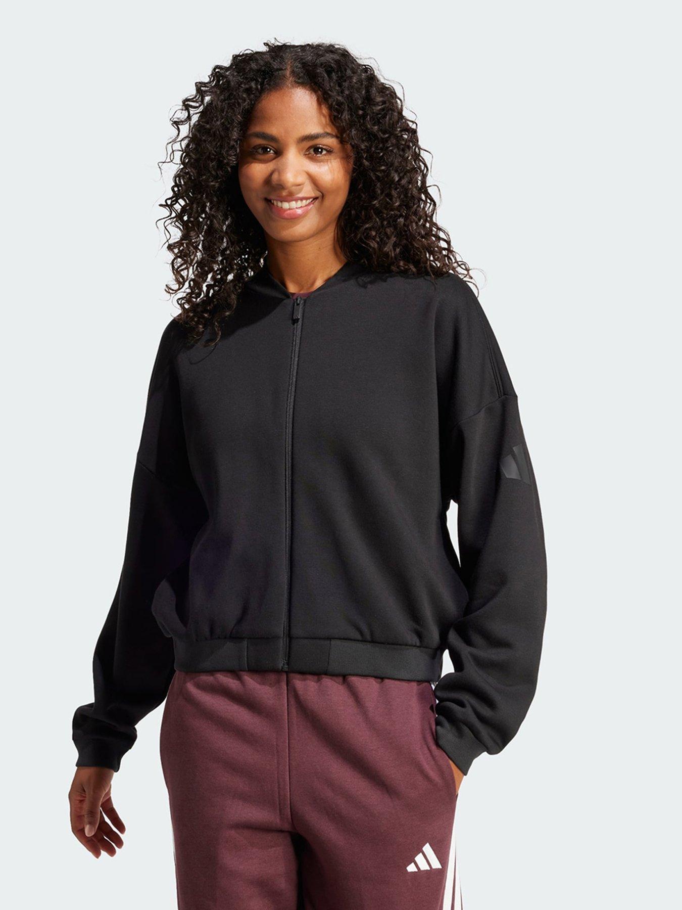 undefined Essentials Contemporary Logo Bomber Jacket - Black