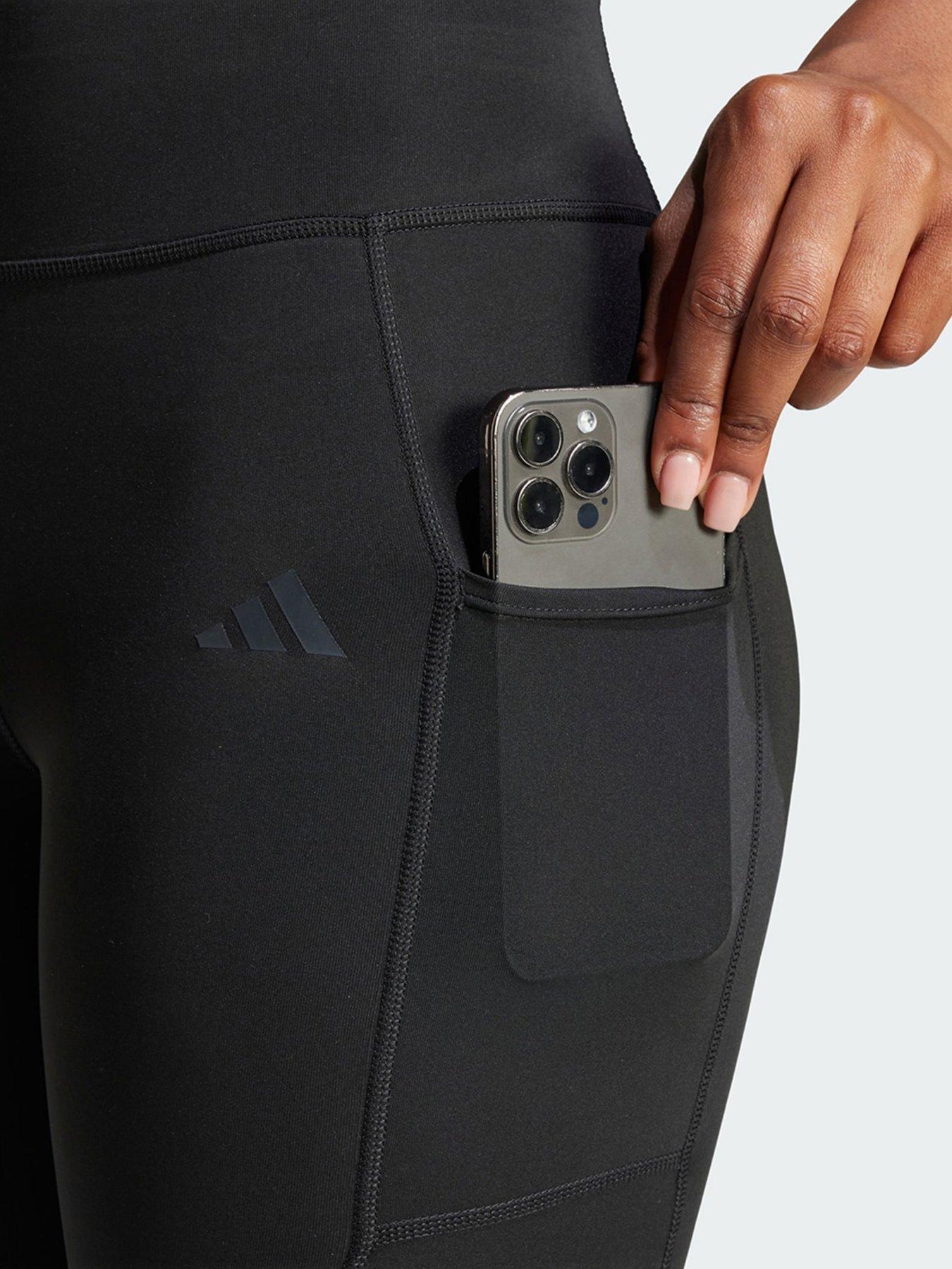 Image 4 of 5 of adidas Optime 3-Stripes Full-Length Leggings - Black