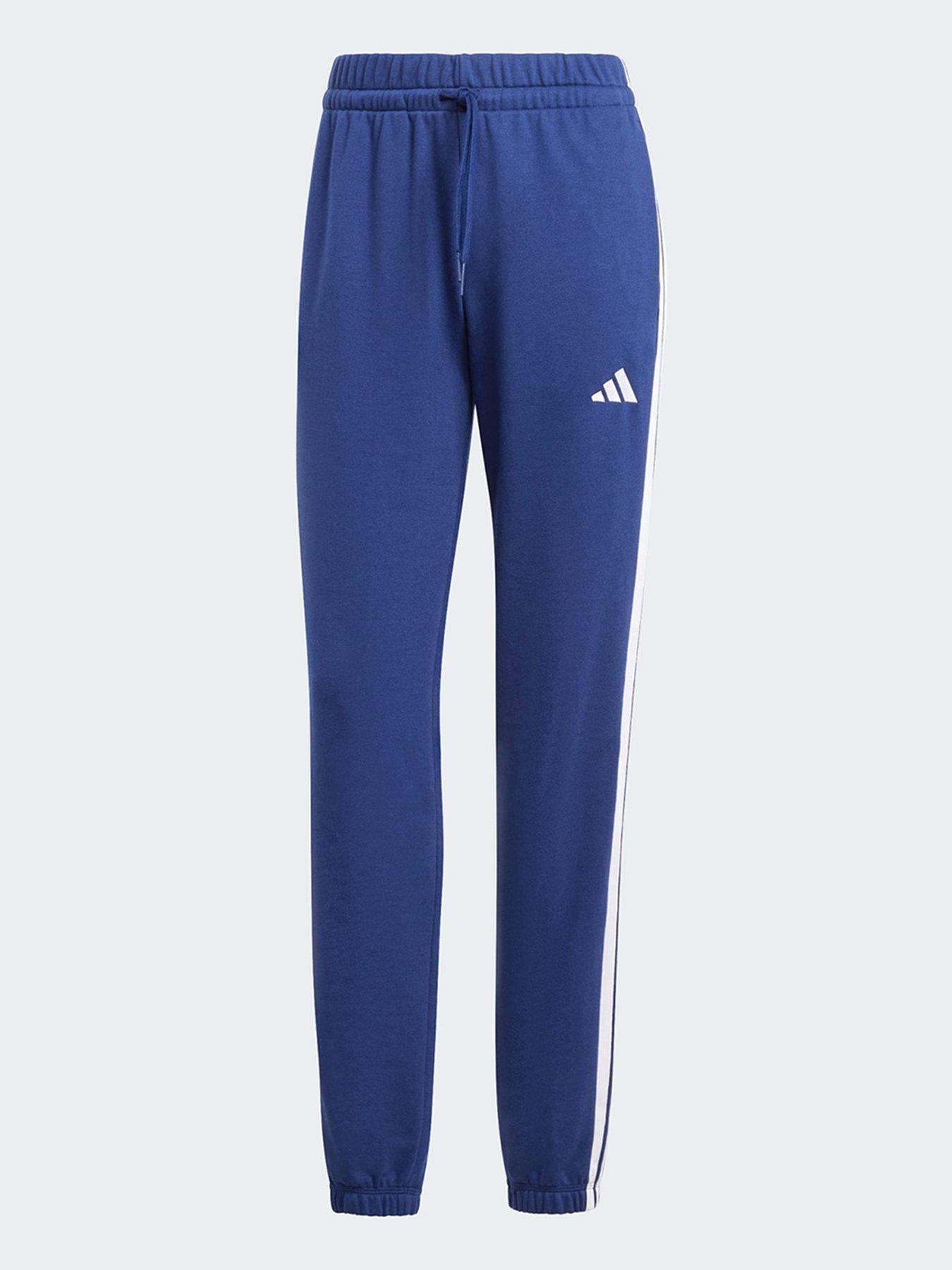 Image 5 of 5 of adidas Essentials 3-Stripes French Terry Cuffed Pants - Dark Blue