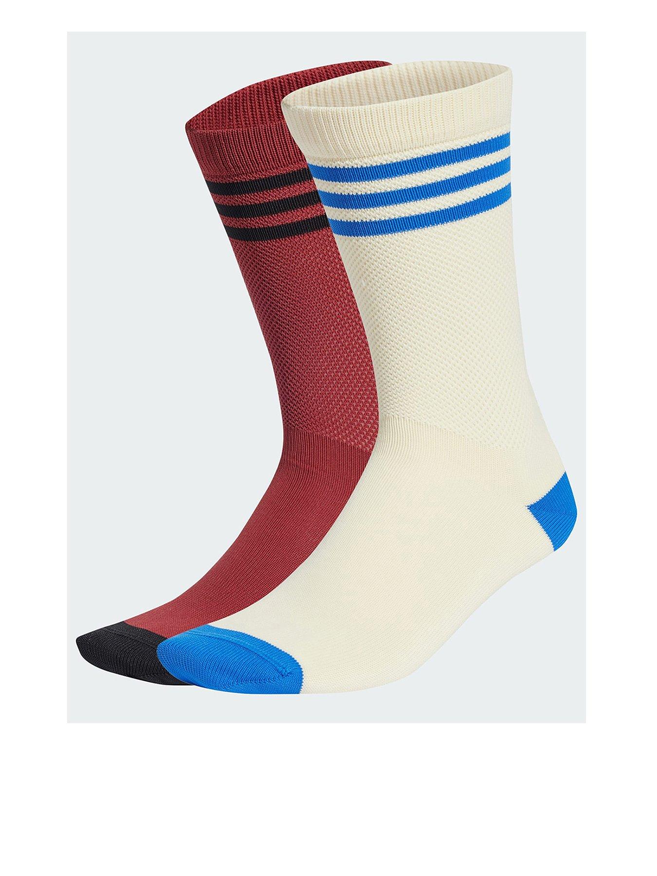 undefined Knee Sock 2 Pairs - White/Red