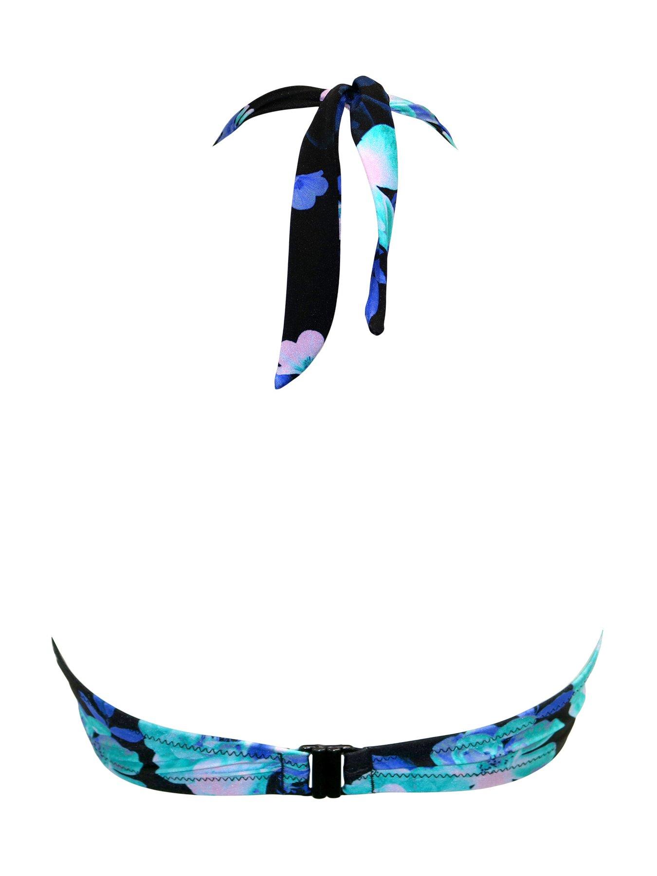 Image 4 of 4 of Pour Moi Portofino Halter Underwired Bikini Top - Black/Multi