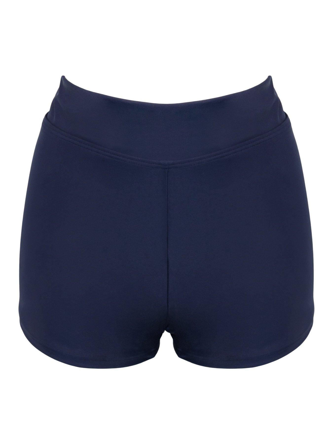  image of pour-moi-space-high-waist-short-brief-dark-blue