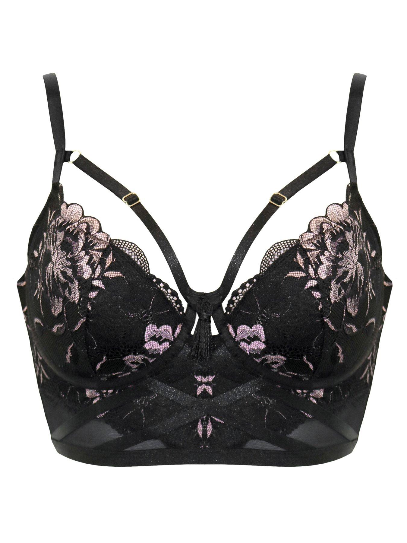 image of pour-moi-after-hours-padded-longline-blackmulti