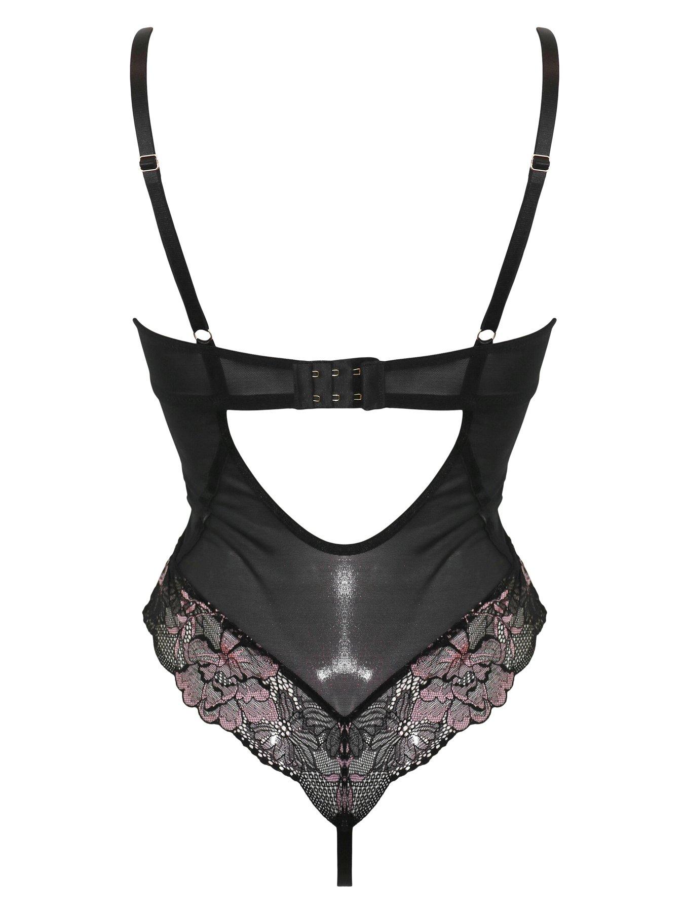 Image 4 of 4 of Pour Moi After Hours Underwired Thong Back Body - Black/Multi