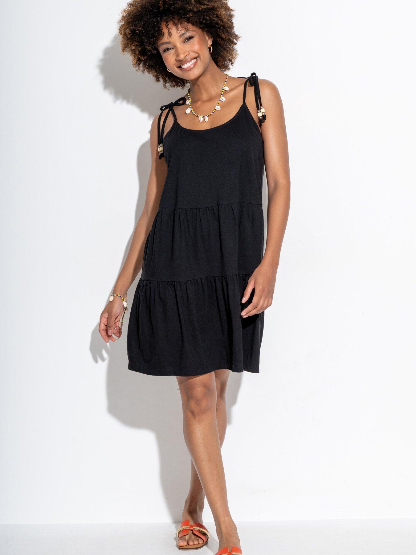 pour-moi-tie-shoulder-tiered-cotton-slub-jersey-short-dress
