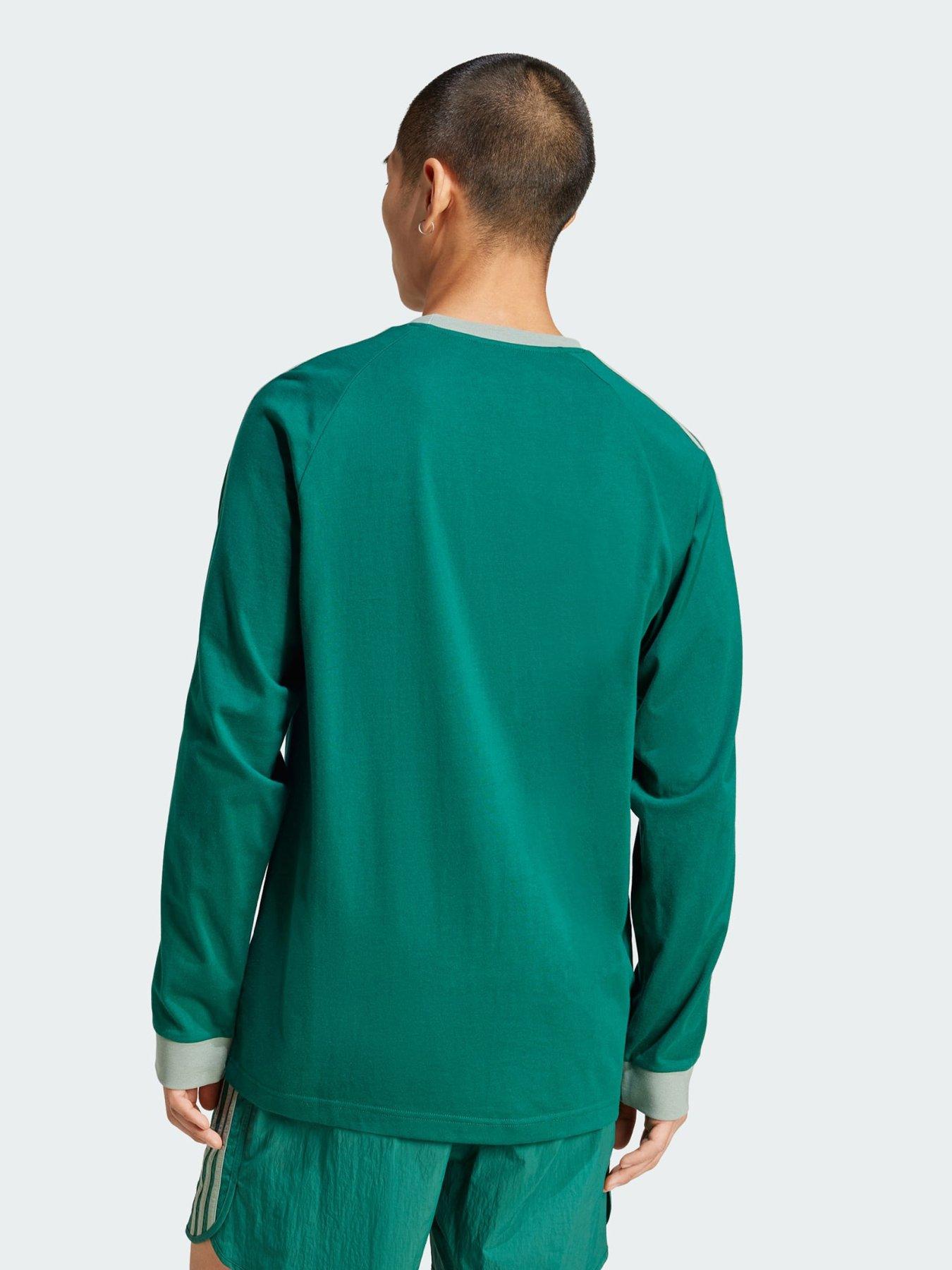  image of adidas-originals-adicolor-classics-3-stripes-long-sleeve-tee-green