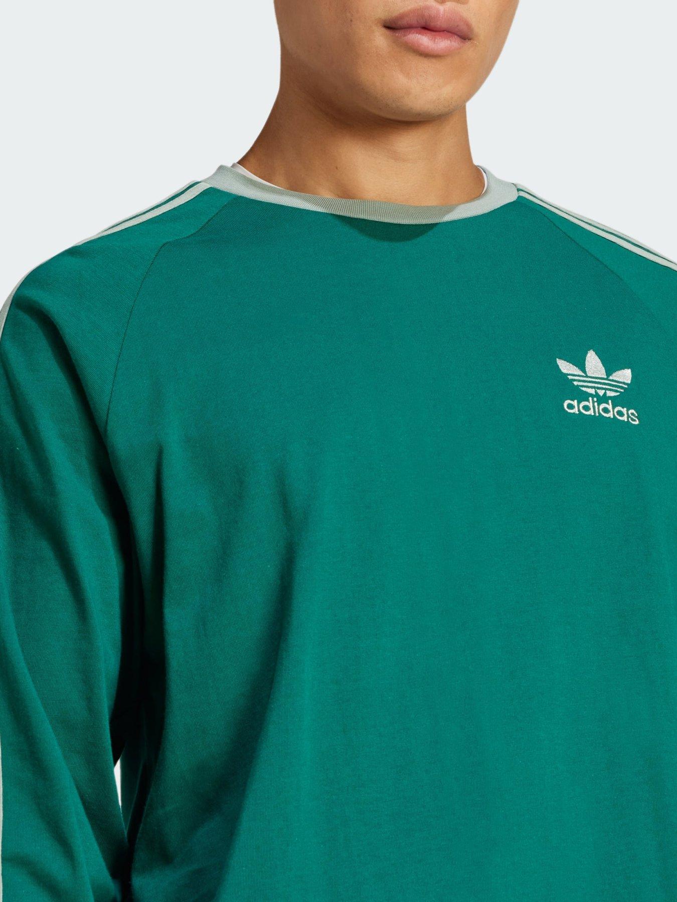  image of adidas-originals-adicolor-classics-3-stripes-long-sleeve-tee-green