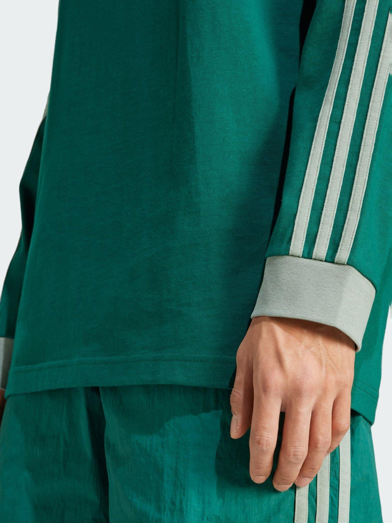  image of adidas-originals-adicolor-classics-3-stripes-long-sleeve-tee-green