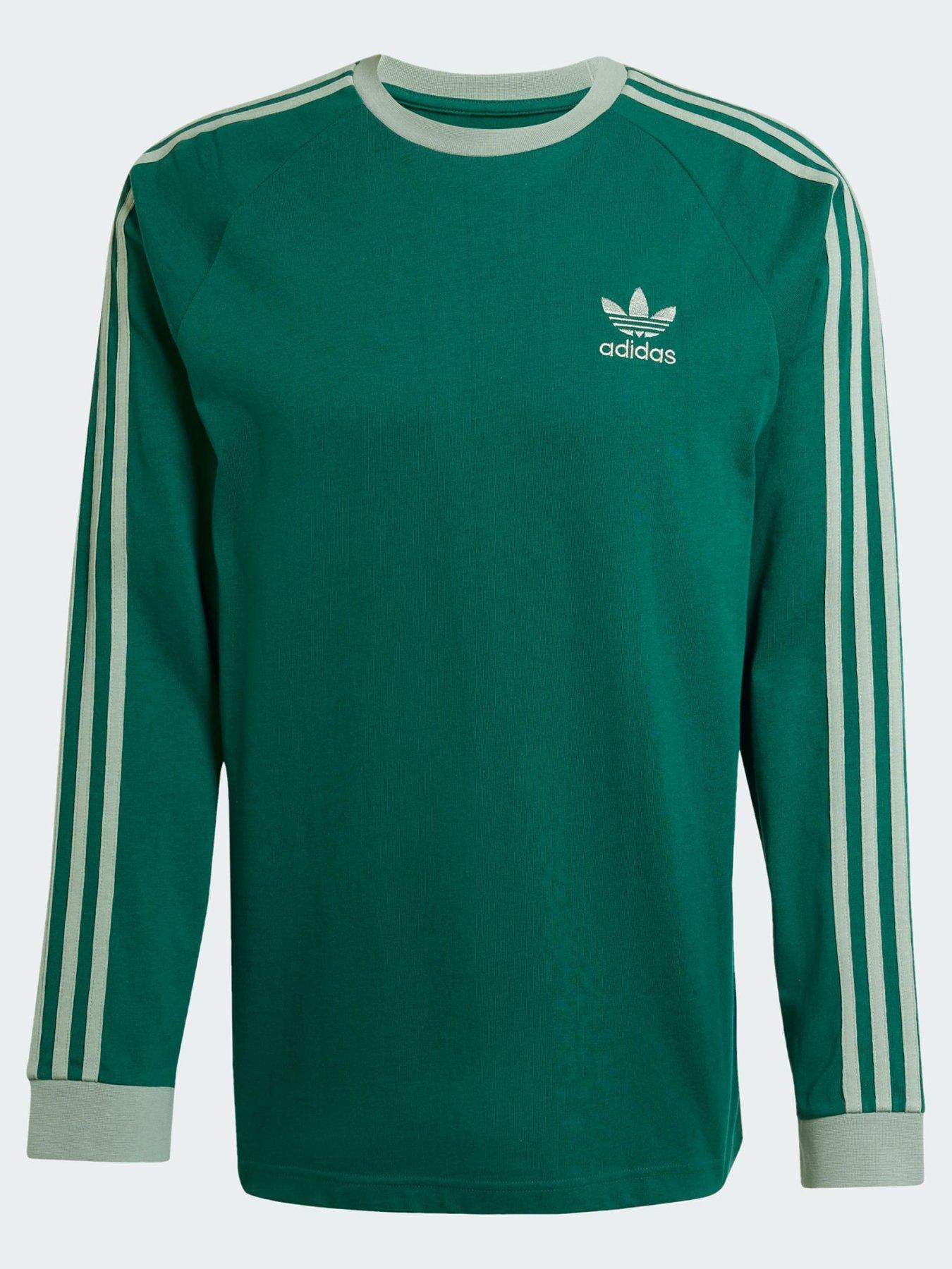  image of adidas-originals-adicolor-classics-3-stripes-long-sleeve-tee-green