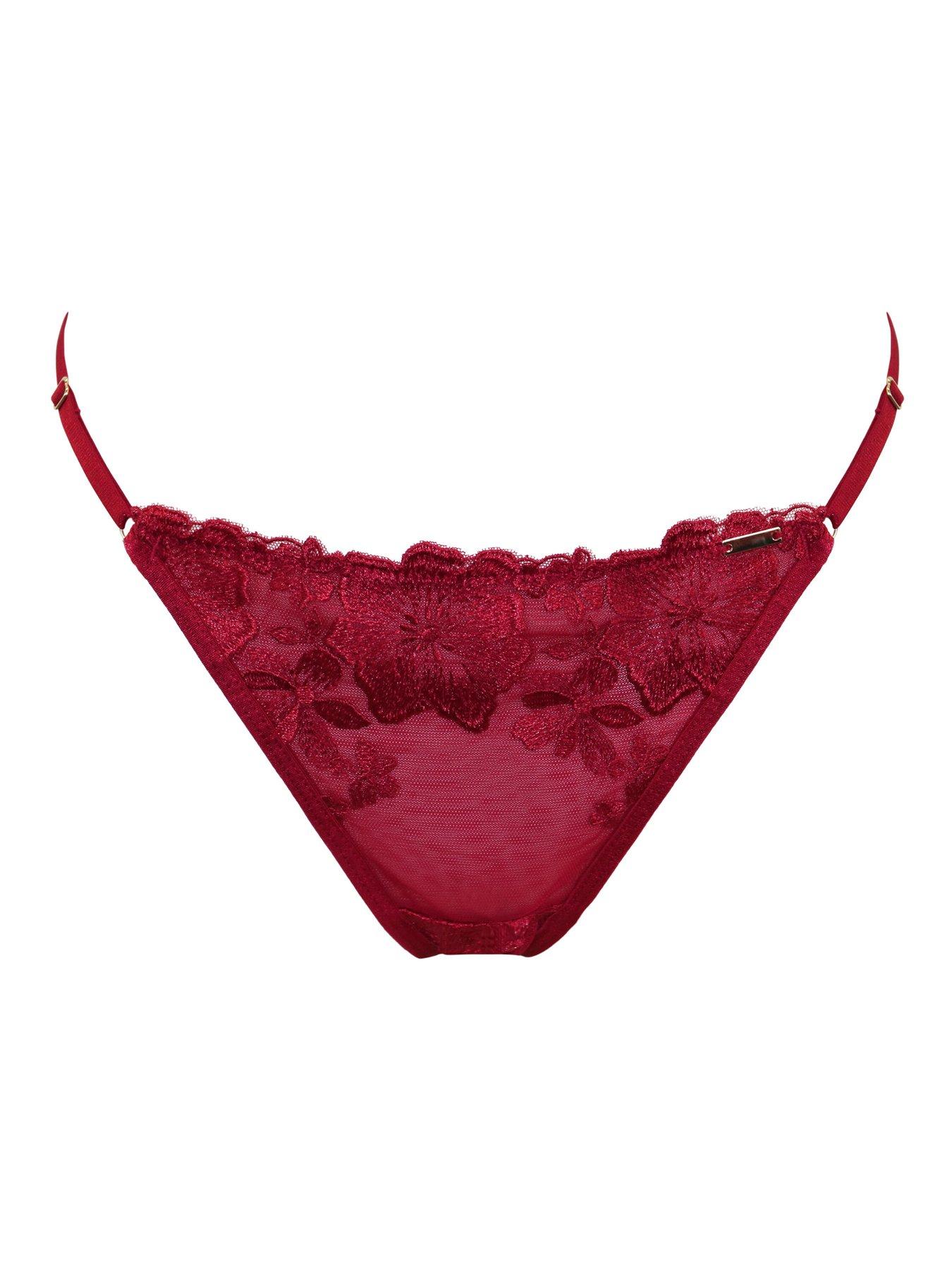Image 3 of 4 of Pour Moi India Bold Floral Embroidery Thong