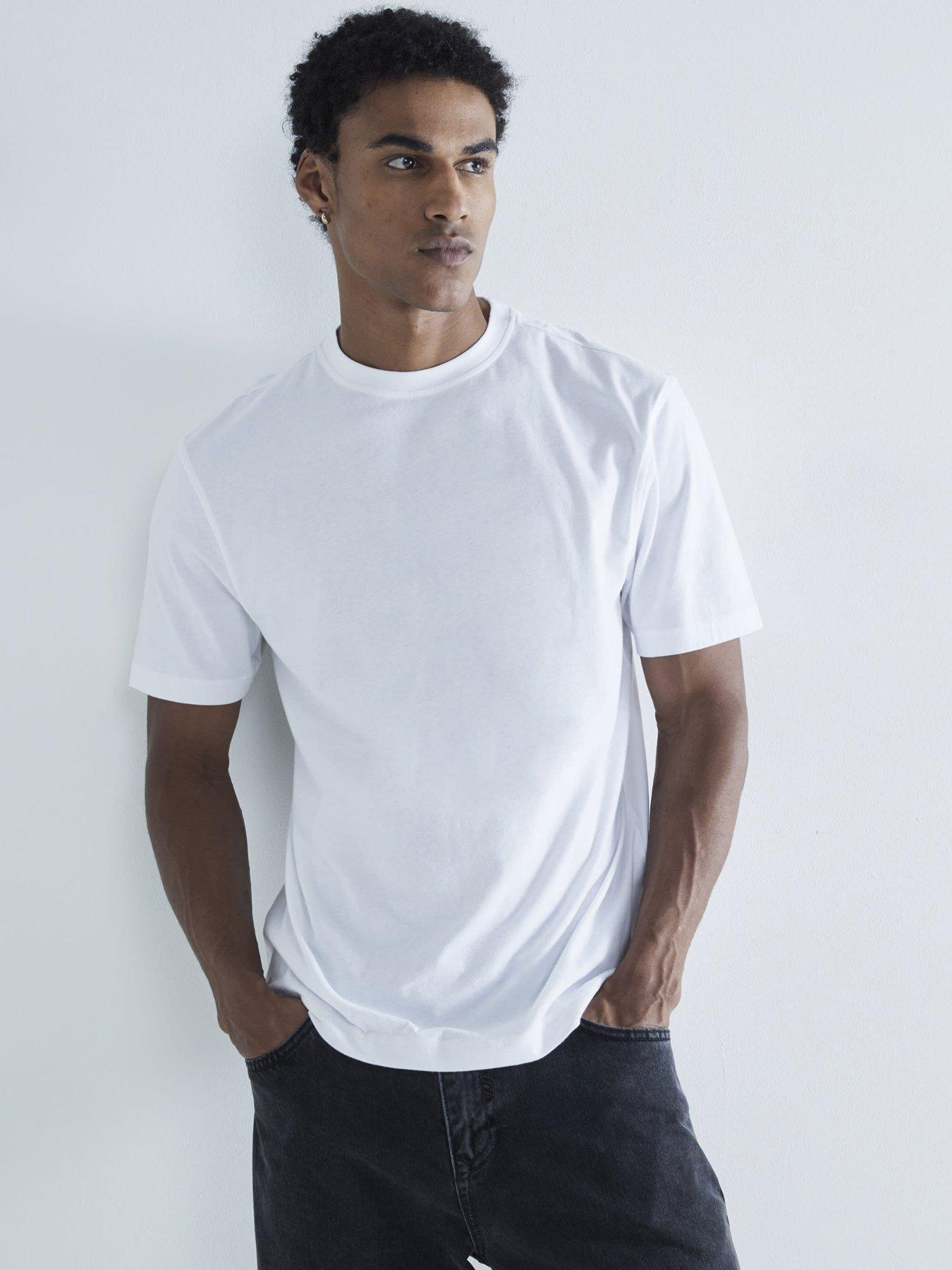 image of river-island-3pk-regular-fit-t-shirts-white