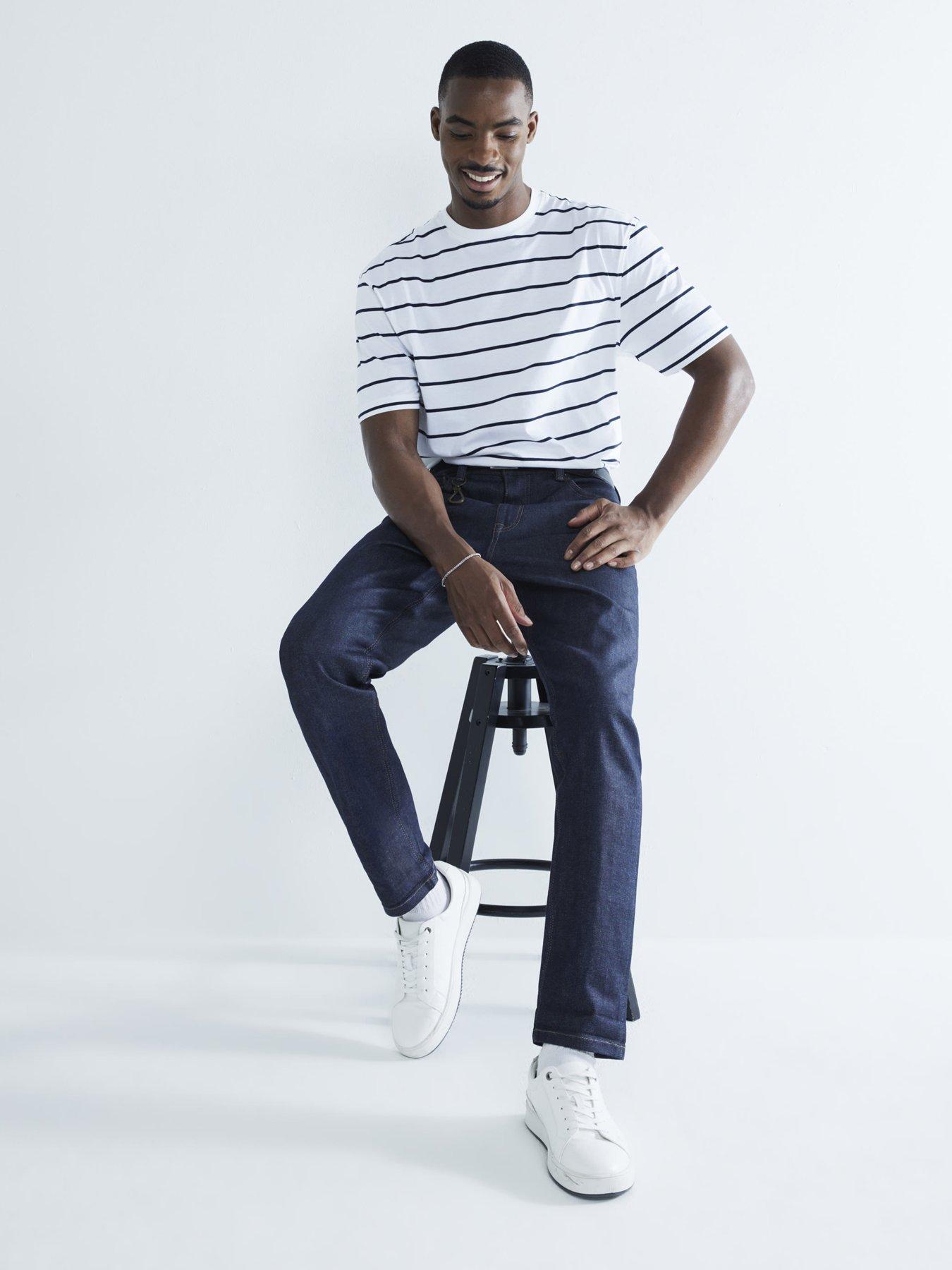  image of river-island-pack-of-3-stripe-t-shirt-multi