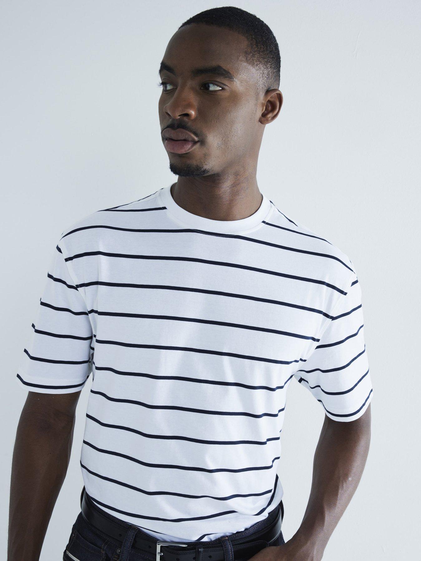  image of river-island-pack-of-3-stripe-t-shirt-multi