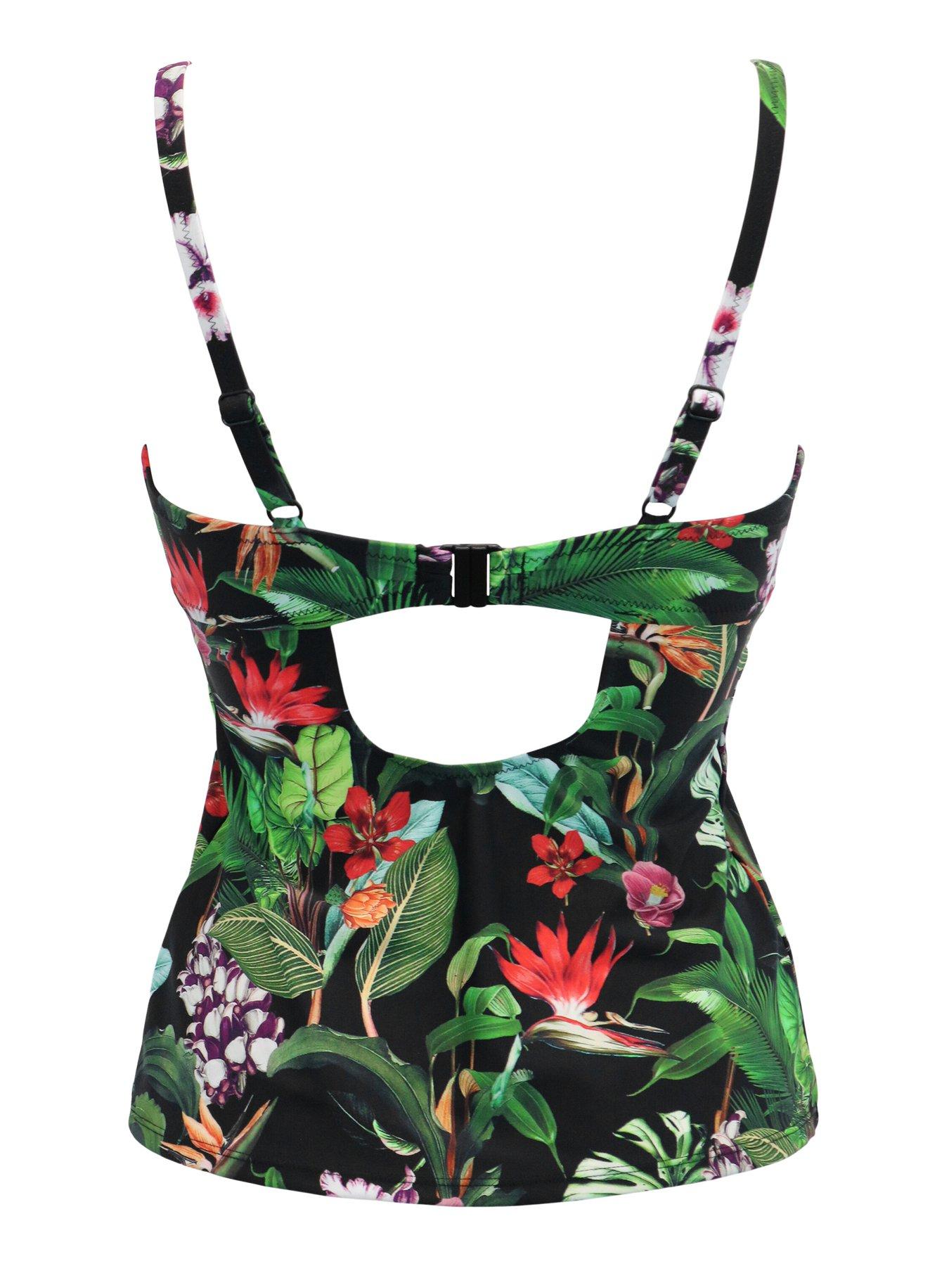  image of pour-moi-palermo-underwired-padded-tankini-top-print