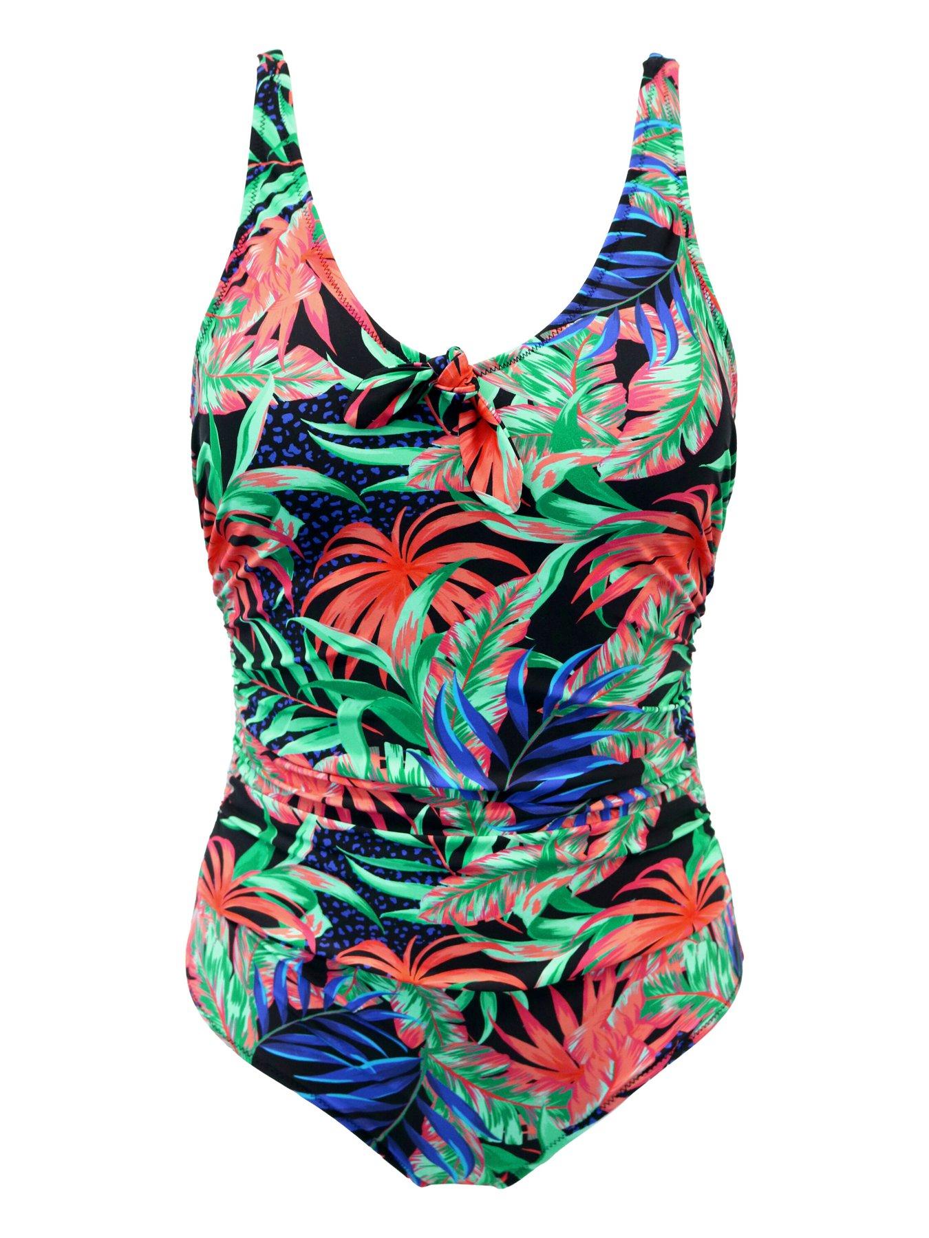  image of pour-moi-palermo-scoop-neck-tummy-control-swimsuit-multi