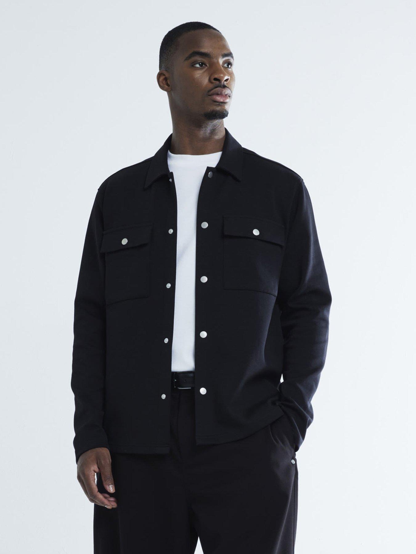 river-island-long-sleeved-slim-jersey-overshirt-black