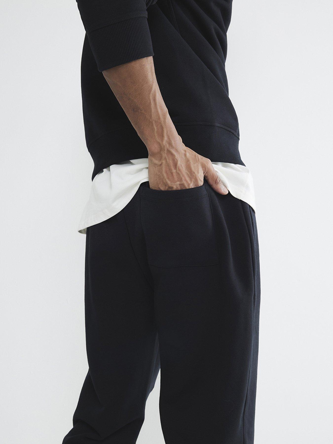 Image 2 of 5 of River Island Funnel Neck Sweatshirt &amp; Joggers Set - Black