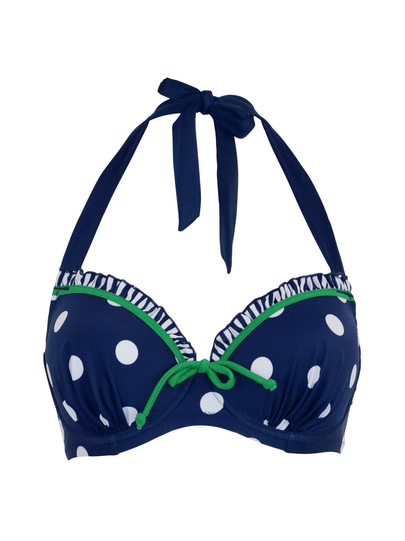  image of pour-moi-beach-house-lightly-padded-halter-underwired-top-bright-print