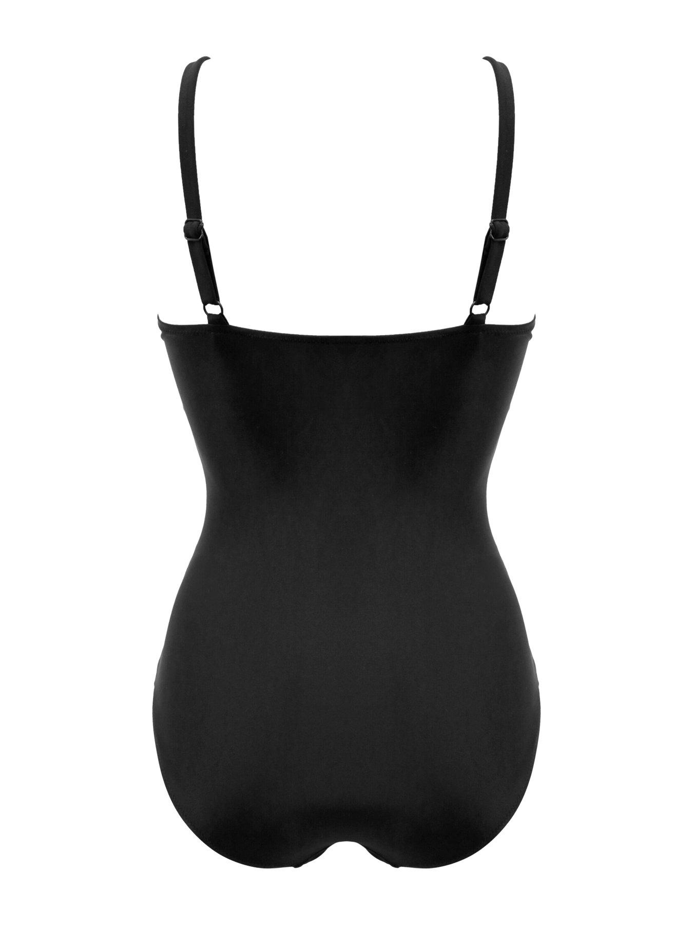 Image 4 of 4 of Pour Moi Maya Bay Adjustable Front Tummy Control Swimsuit - Black