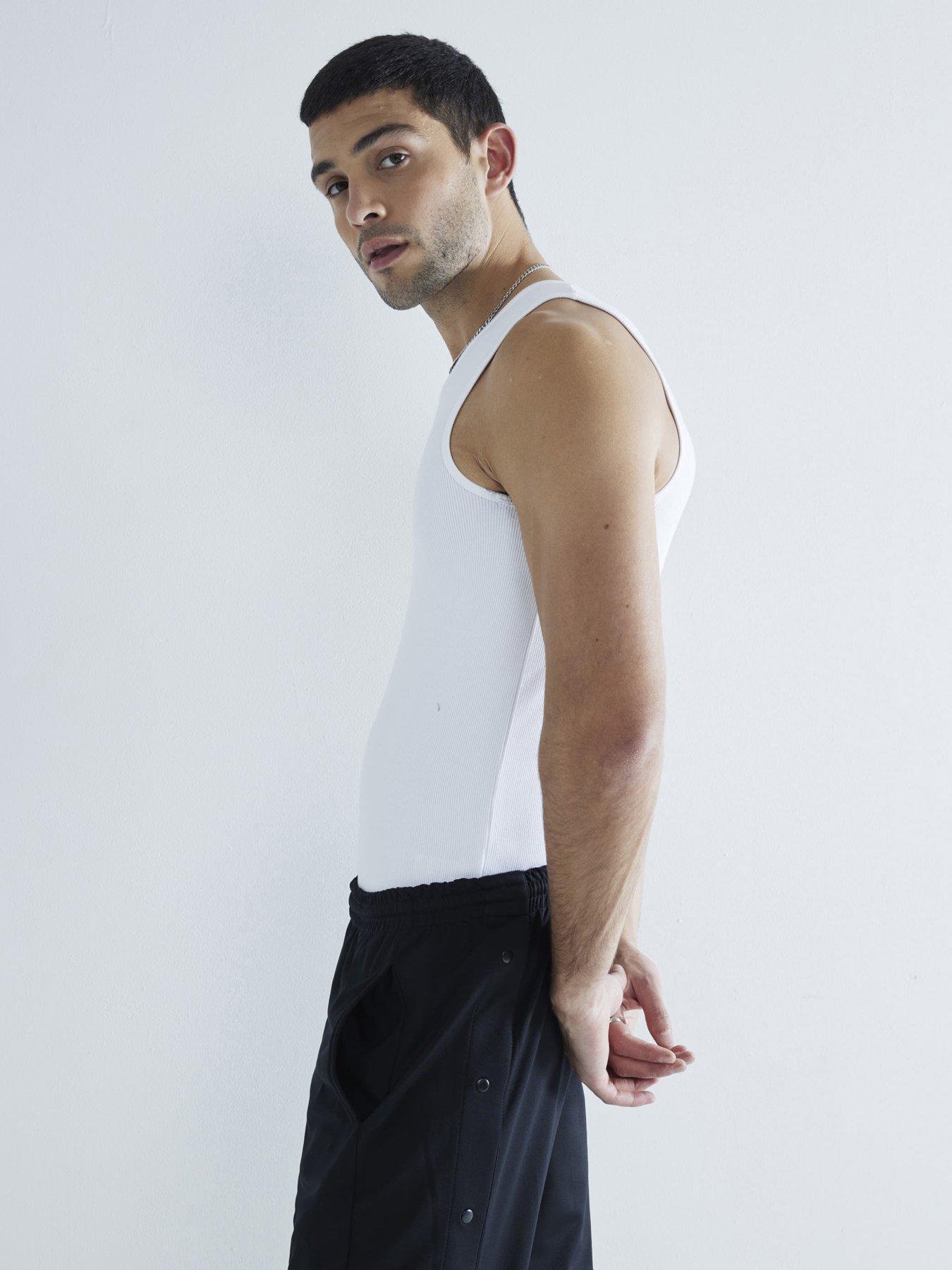  image of river-island-3pk-muscle-fit-rib-vest-multi
