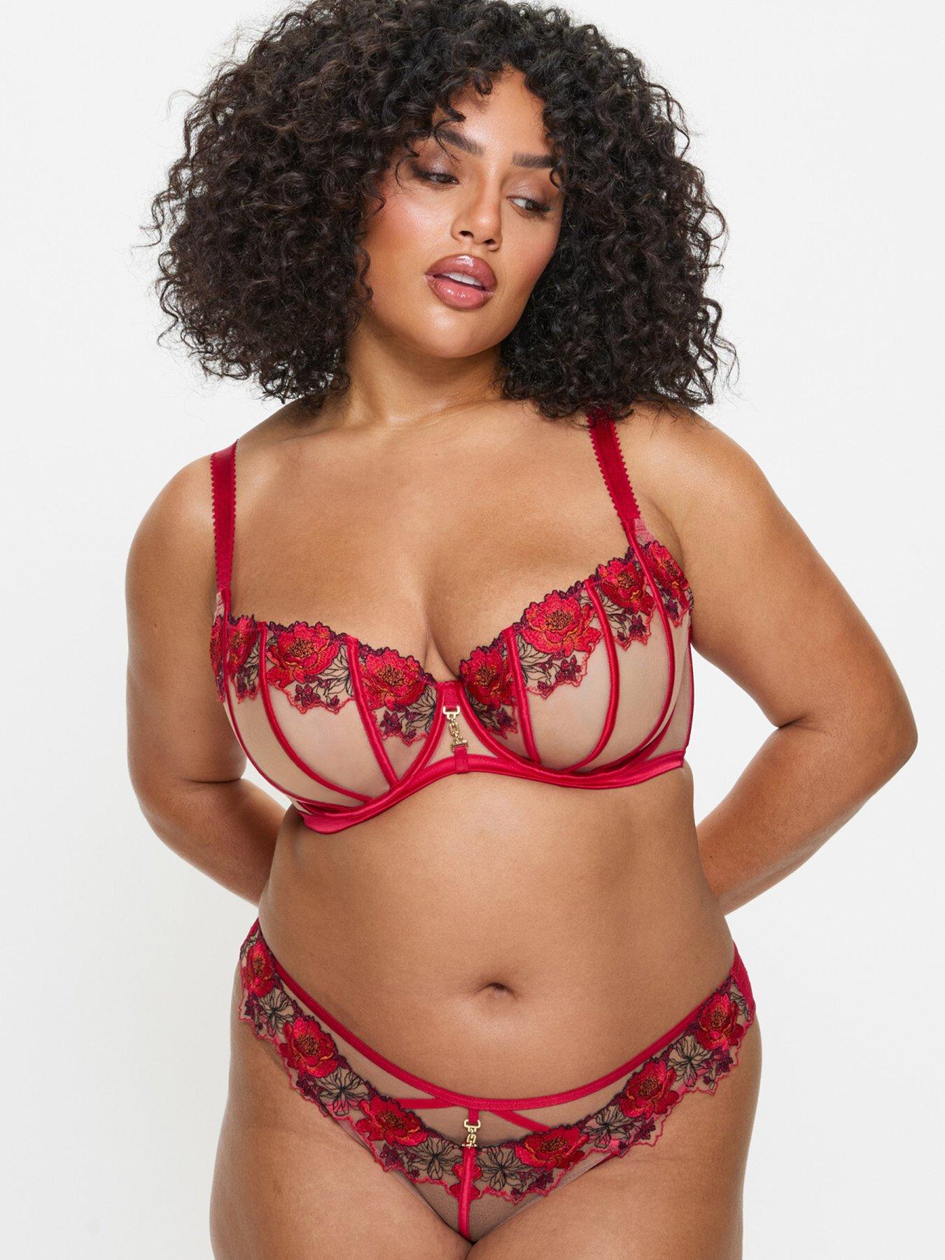undefined Caged Rose Non Padded Fuller Bust Balcony Bra