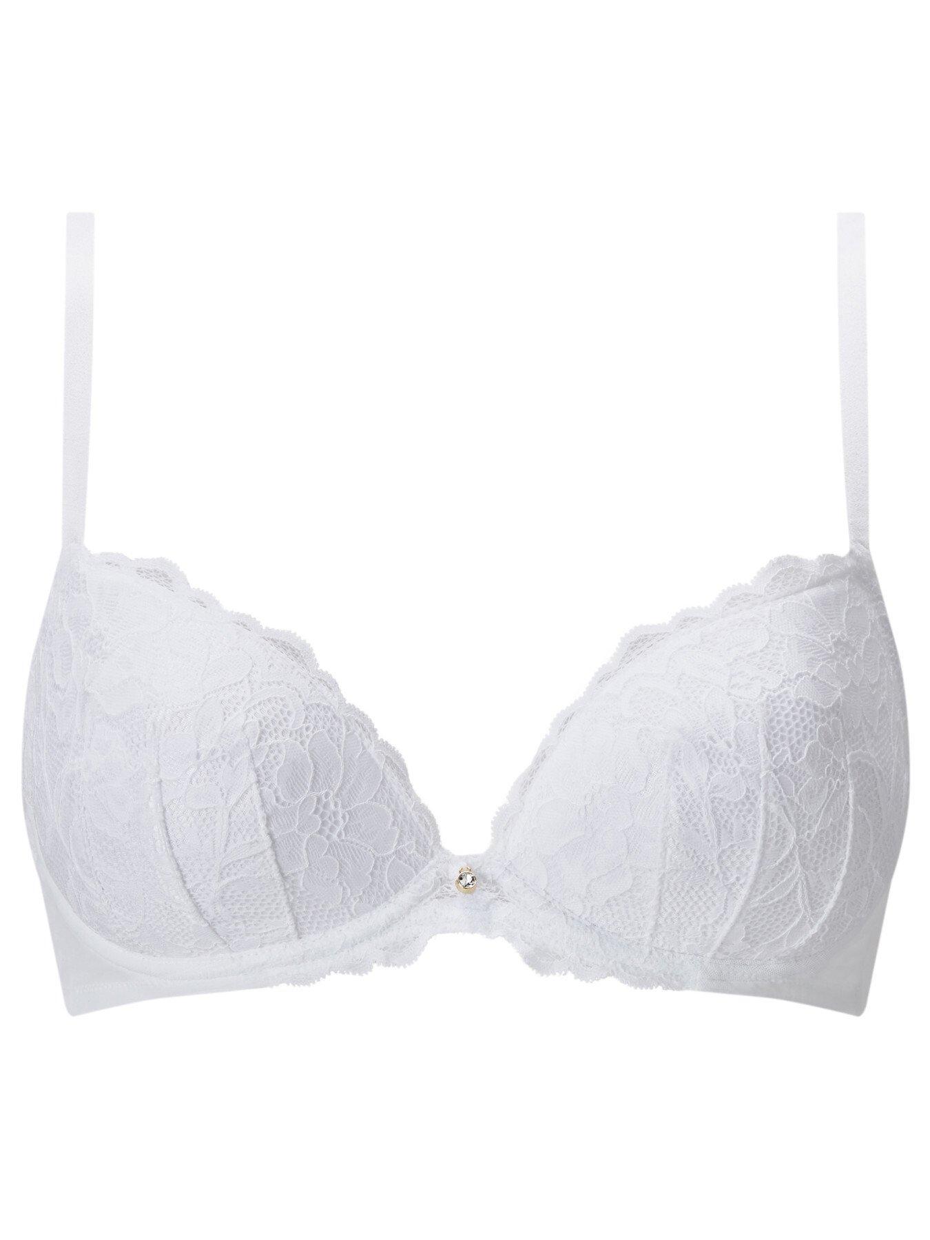  image of ann-summers-sexy-lace-padded-plunge-2pp-white-a-g-cup