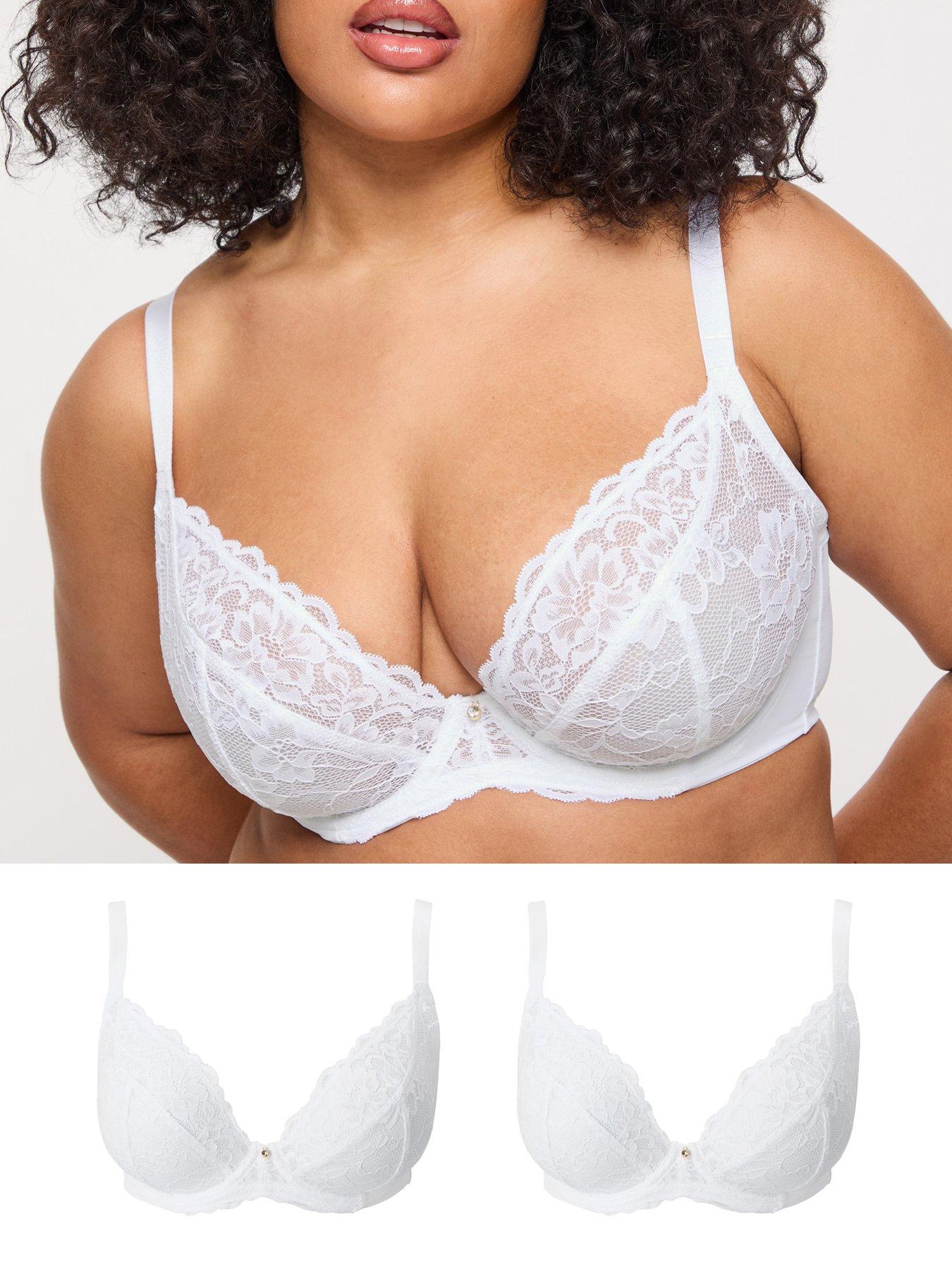 Ann Summers Sexy Lace Non Pad Fb 2PP White DD+