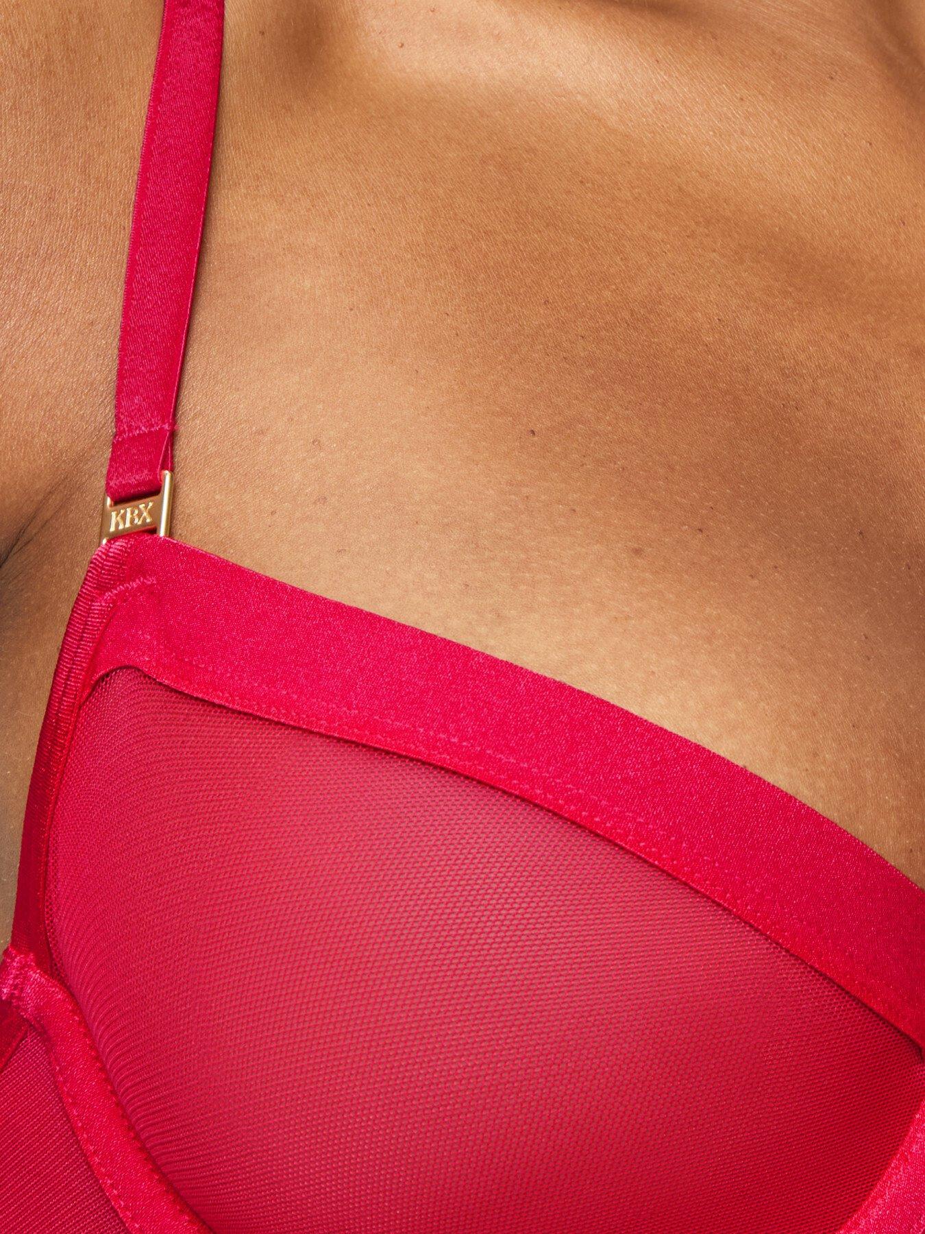 Image 3 of 3 of KBX Zadie Non Pad Balcony Bra - Red