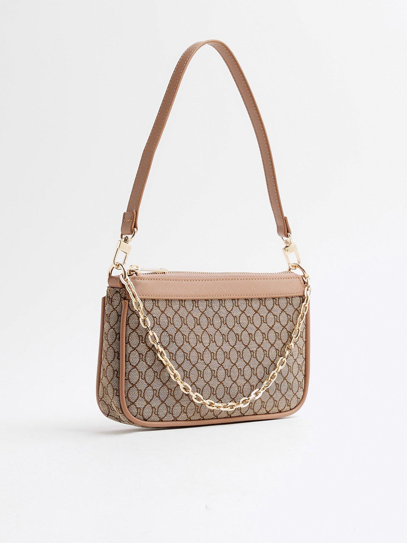  image of river-island-jacquard-ri-monogram-shoulder-bag