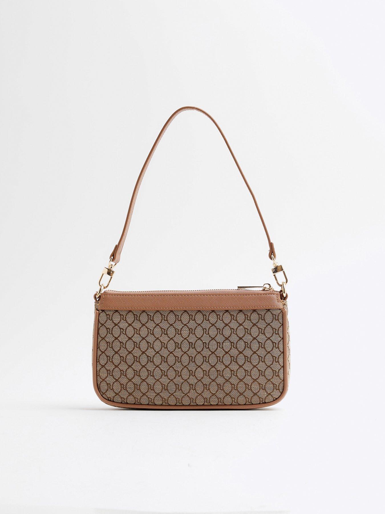  image of river-island-jacquard-ri-monogram-shoulder-bag
