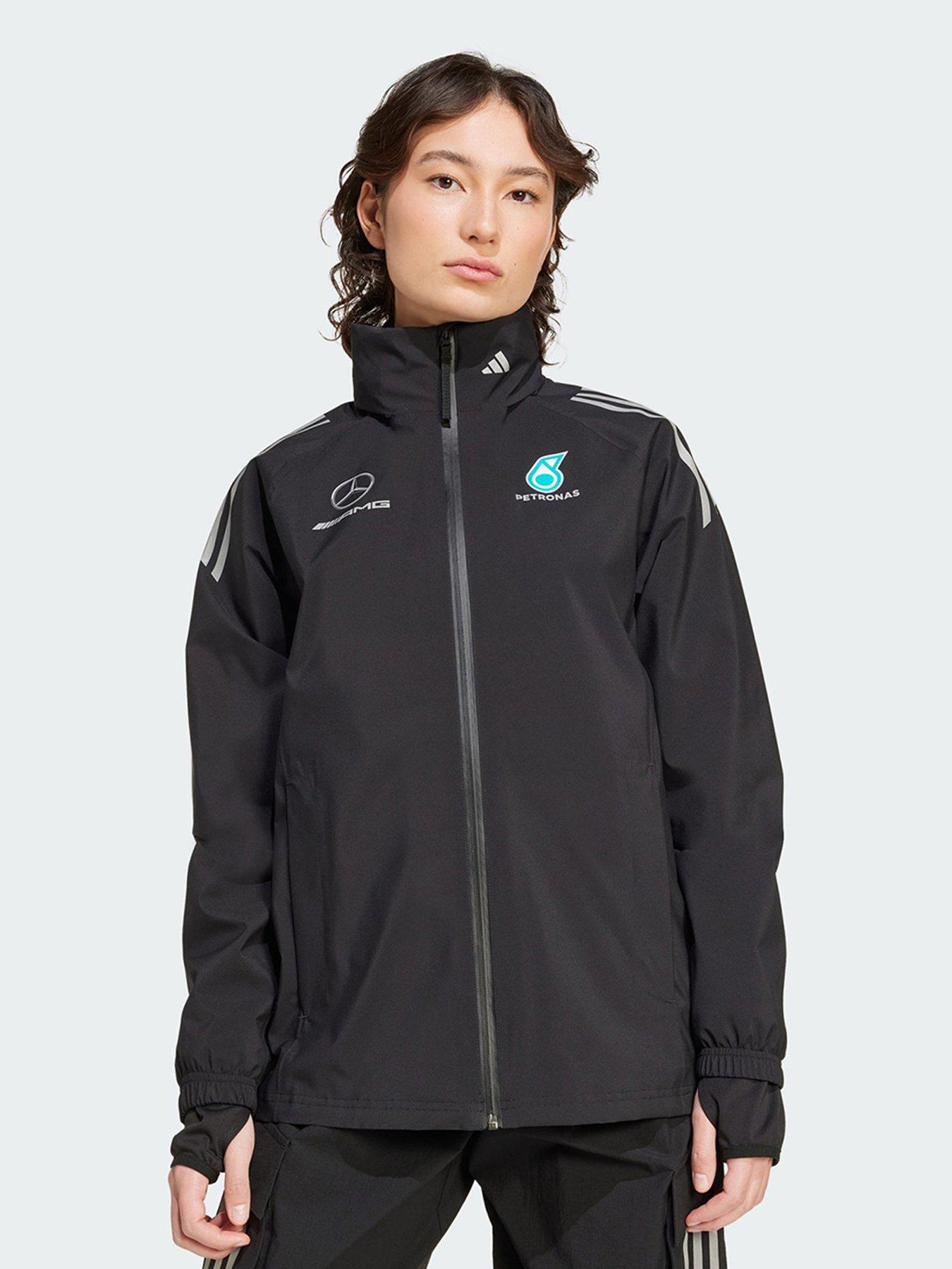 undefined Mercedes - Amg Petronas Formula One Team Mechanics Rain Jacket Women - Black