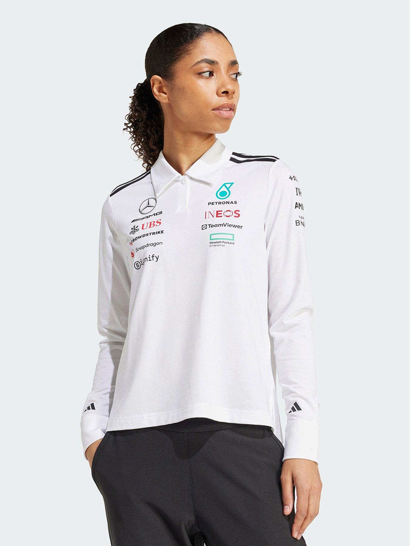 undefined Mercedes - Amg Petronas Formula One Team Polo Long Sleeve Women - White