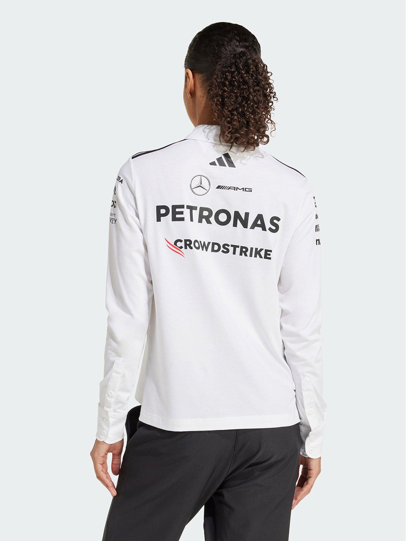  image of adidas-mercedes-amg-petronas-formula-one-team-polo-long-sleeve-women-white