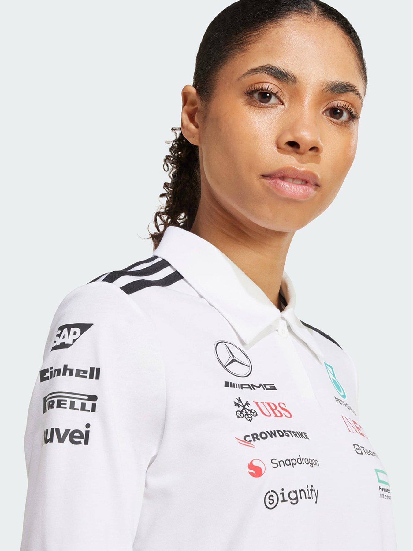  image of adidas-mercedes-amg-petronas-formula-one-team-polo-long-sleeve-women-white