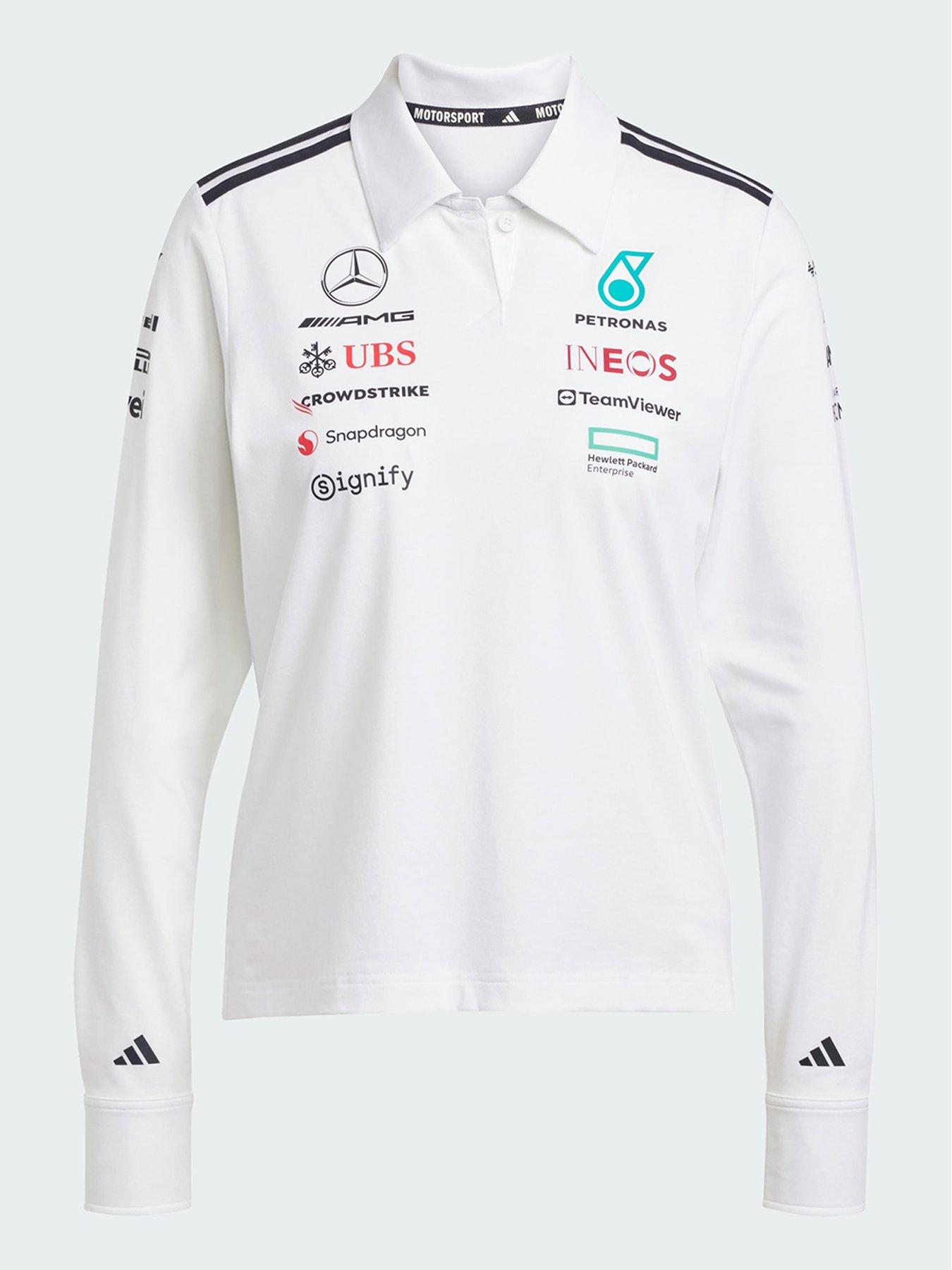  image of adidas-mercedes-amg-petronas-formula-one-team-polo-long-sleeve-women-white