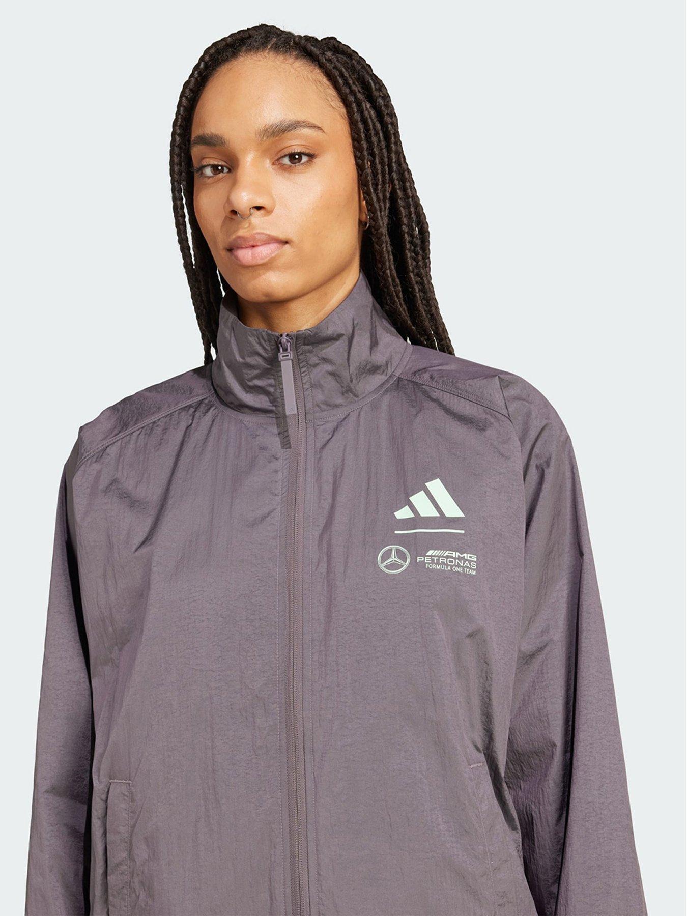  image of adidas-mercedes-amg-petronas-formula-one-team-premium-woven-track-top-women-grey