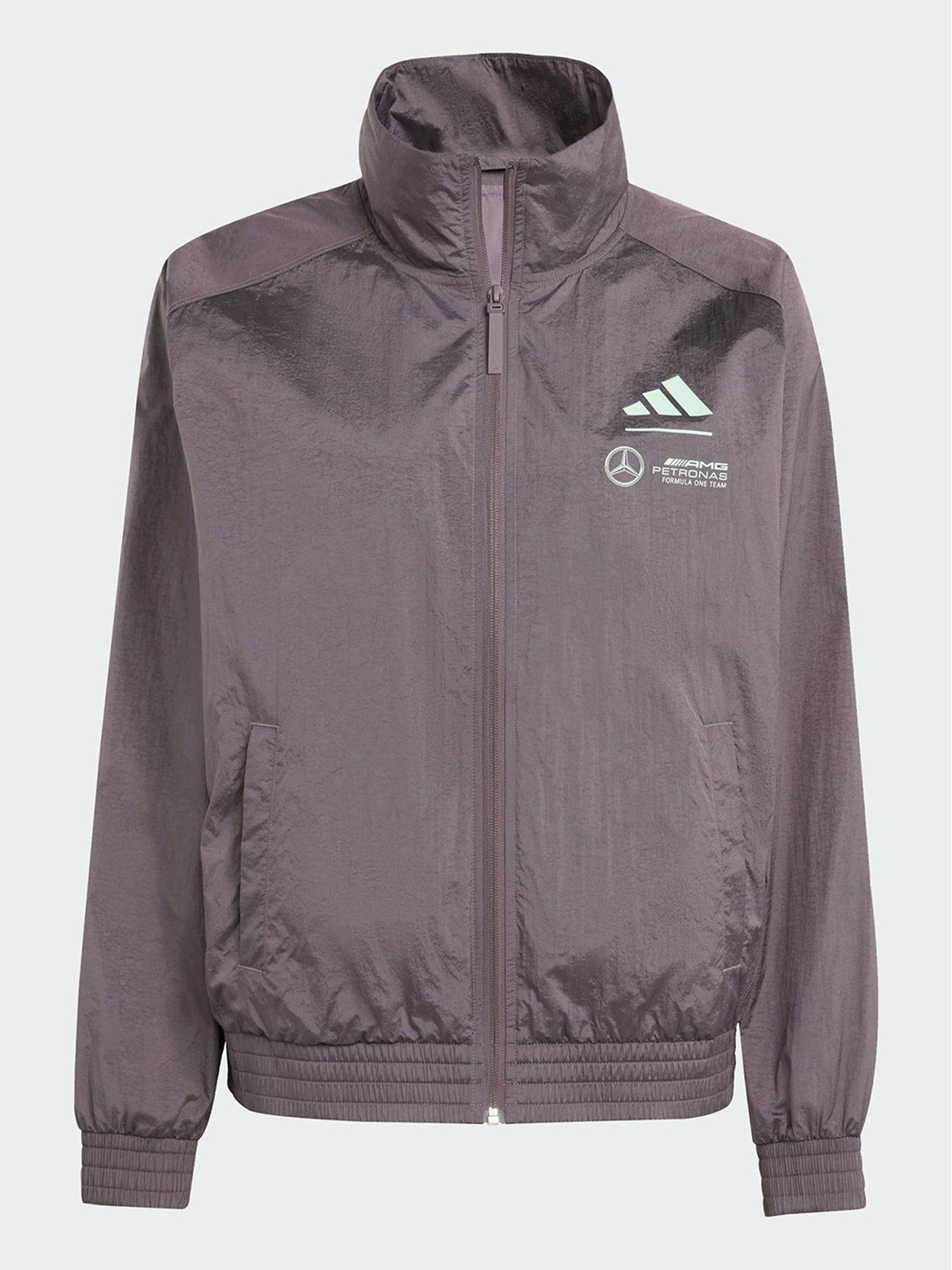  image of adidas-mercedes-amg-petronas-formula-one-team-premium-woven-track-top-women-grey