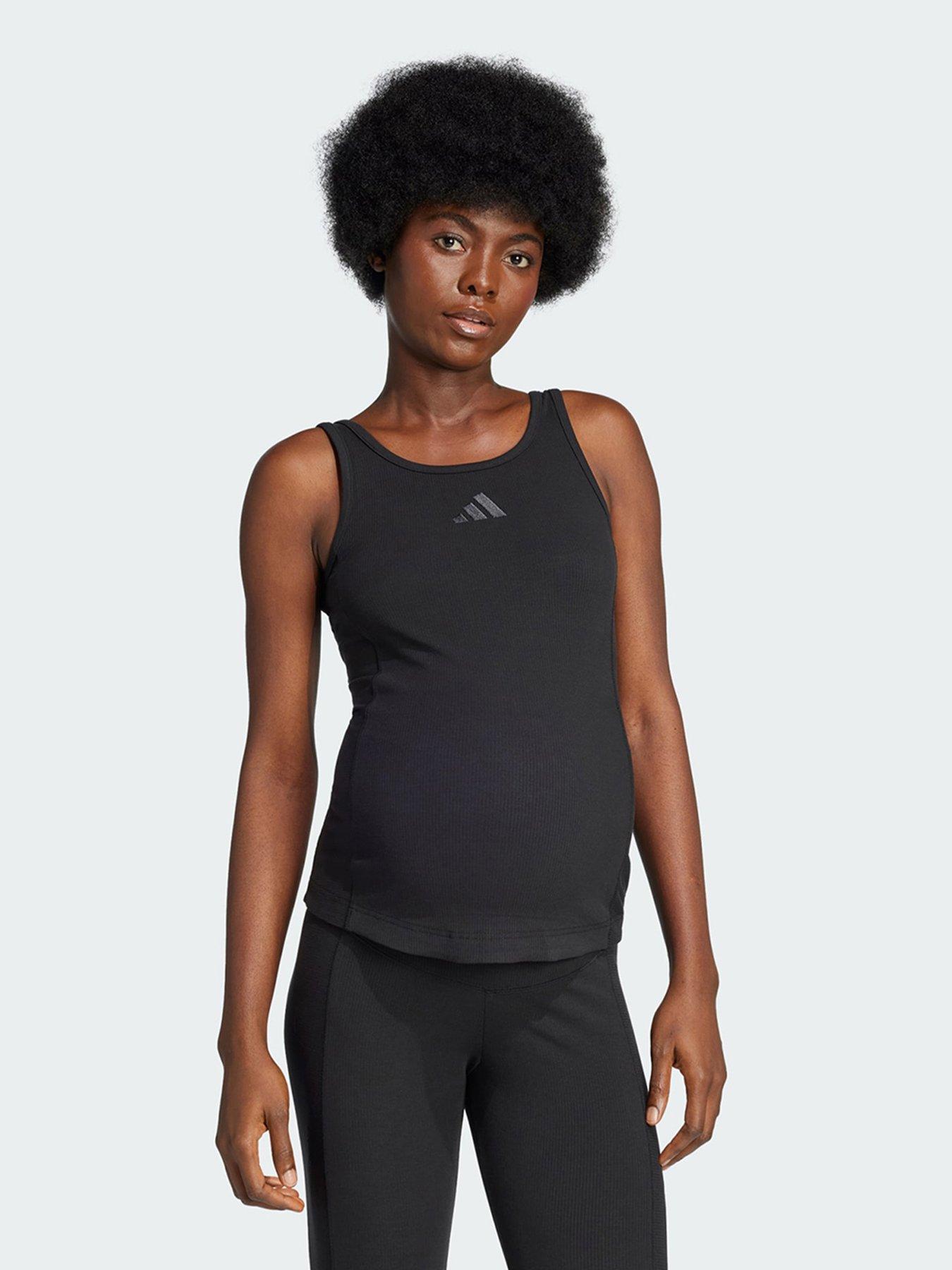 undefined Rib Tank Top (Maternity) - Black