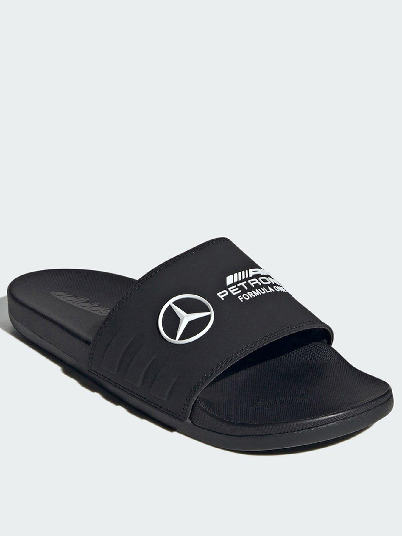  image of adidas-mercedes-amg-petronas-formula-one-team-adilette-comfort-slides-blackwhite