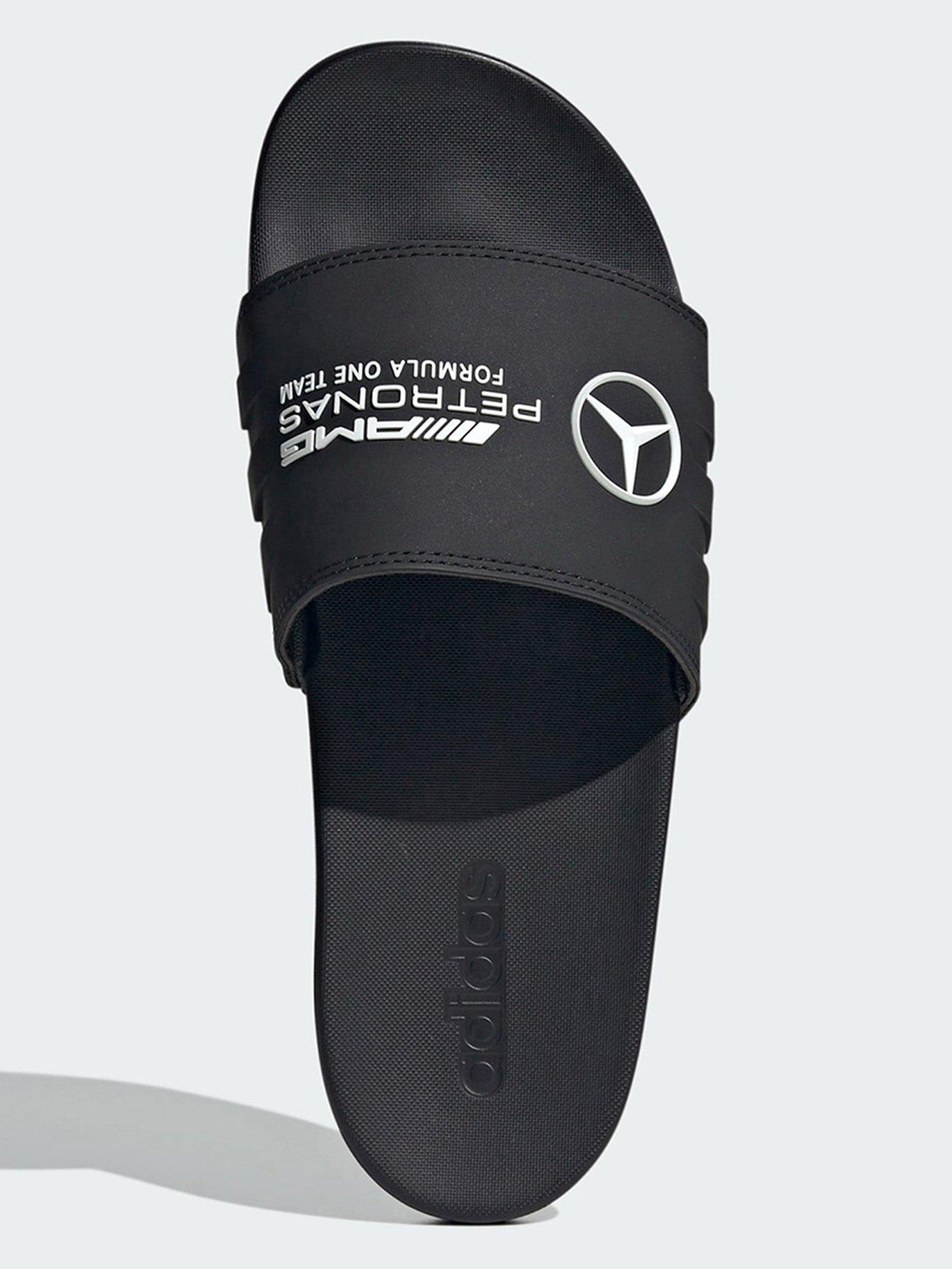  image of adidas-mercedes-amg-petronas-formula-one-team-adilette-comfort-slides-blackwhite