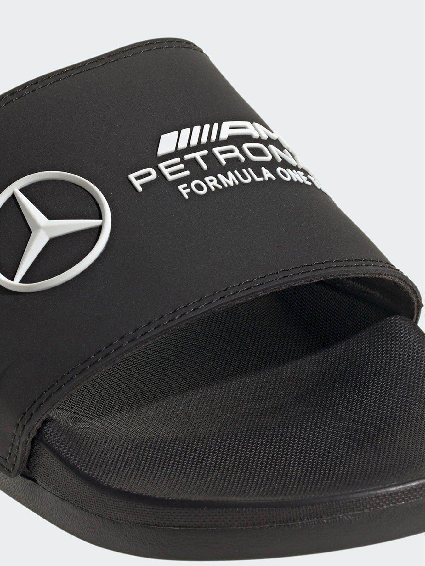  image of adidas-mercedes-amg-petronas-formula-one-team-adilette-comfort-slides-blackwhite
