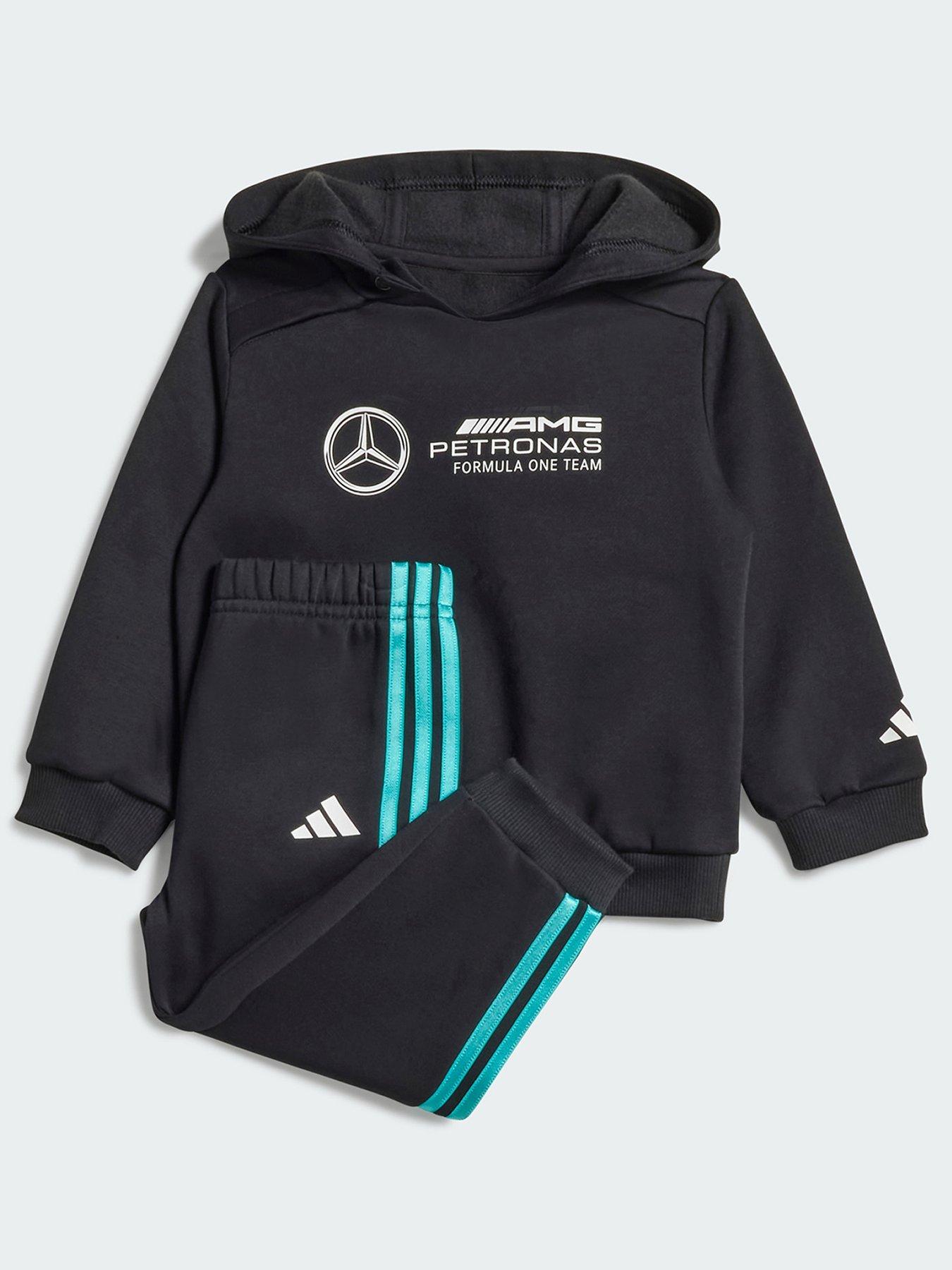  image of adidas-mercedes-amg-petronas-formula-one-team-dna-long-sleeve-baby-jogger-blackwhite
